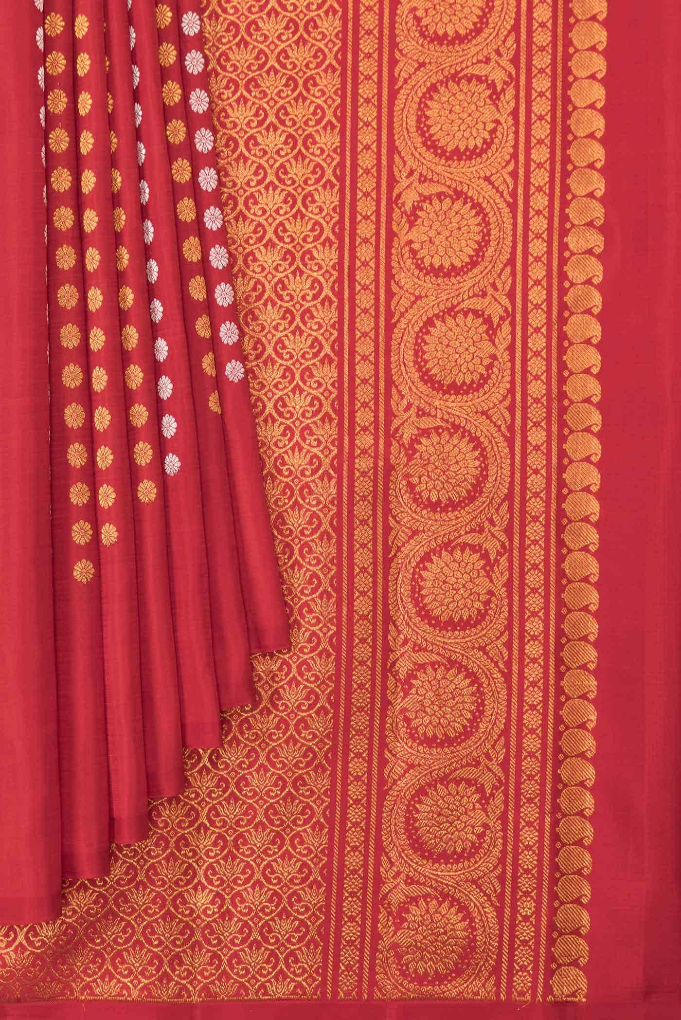 Red Dual Tone Kanchipuram Silk Saree