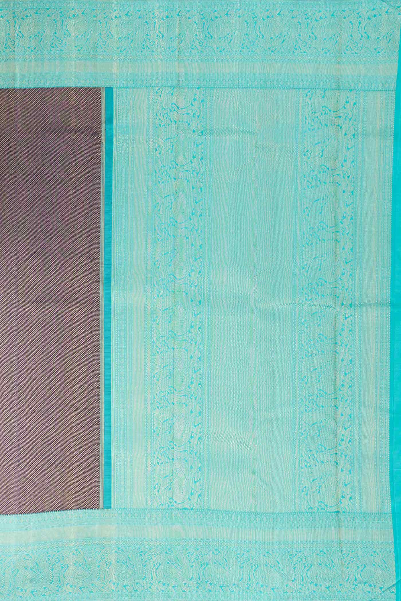 Navy Blue Dual Tone Kanchipuram Silk Saree