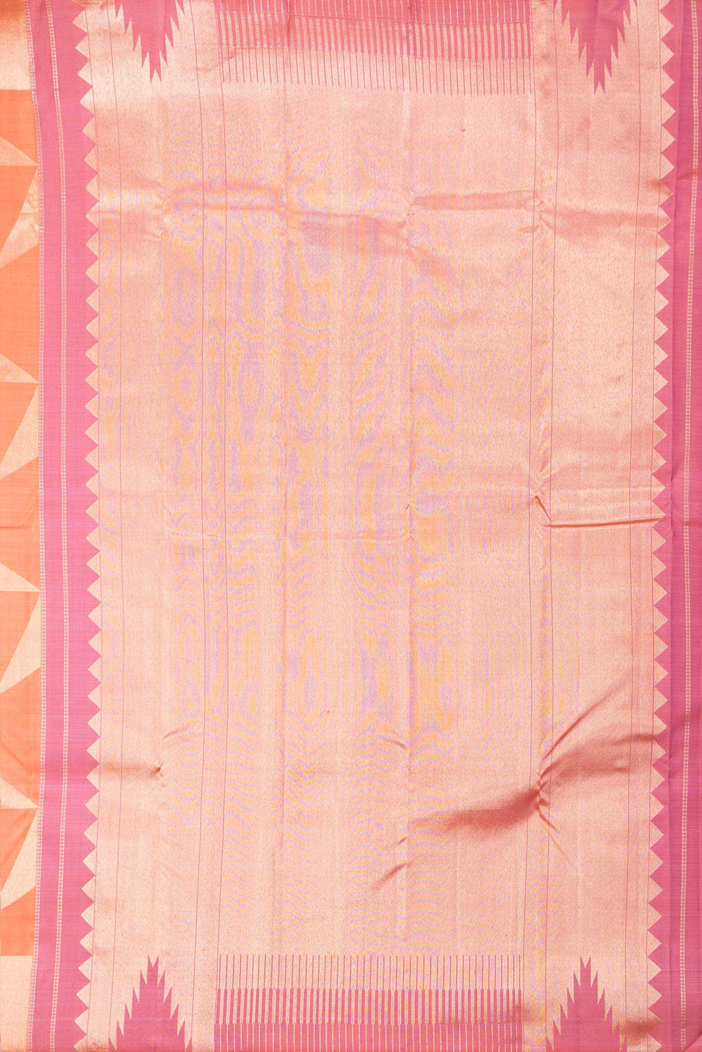 Orange and Pink Dual Tone Kanchipuram Silk Saree
