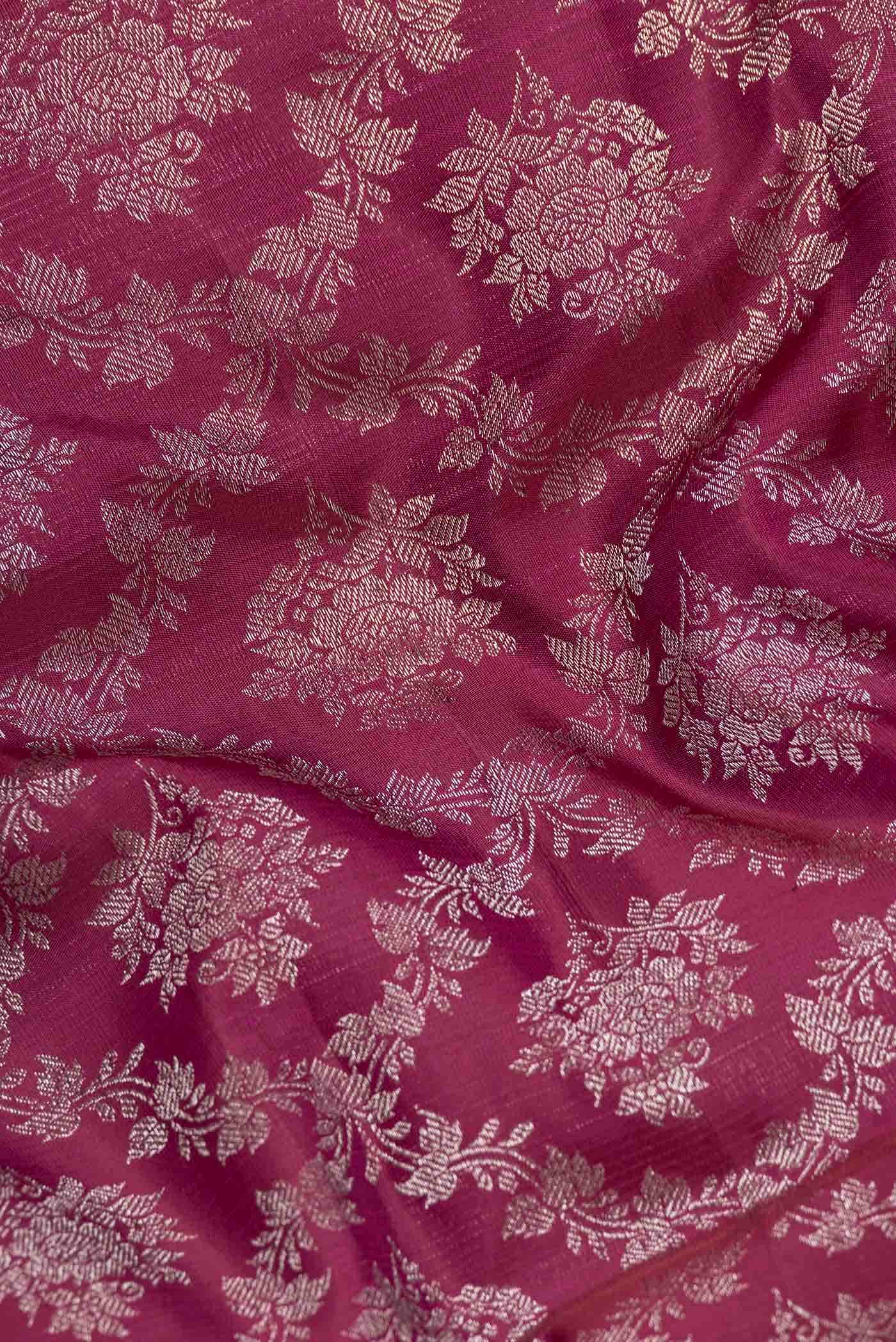 Magenta Dual Tone Kanchipuram Silk Saree