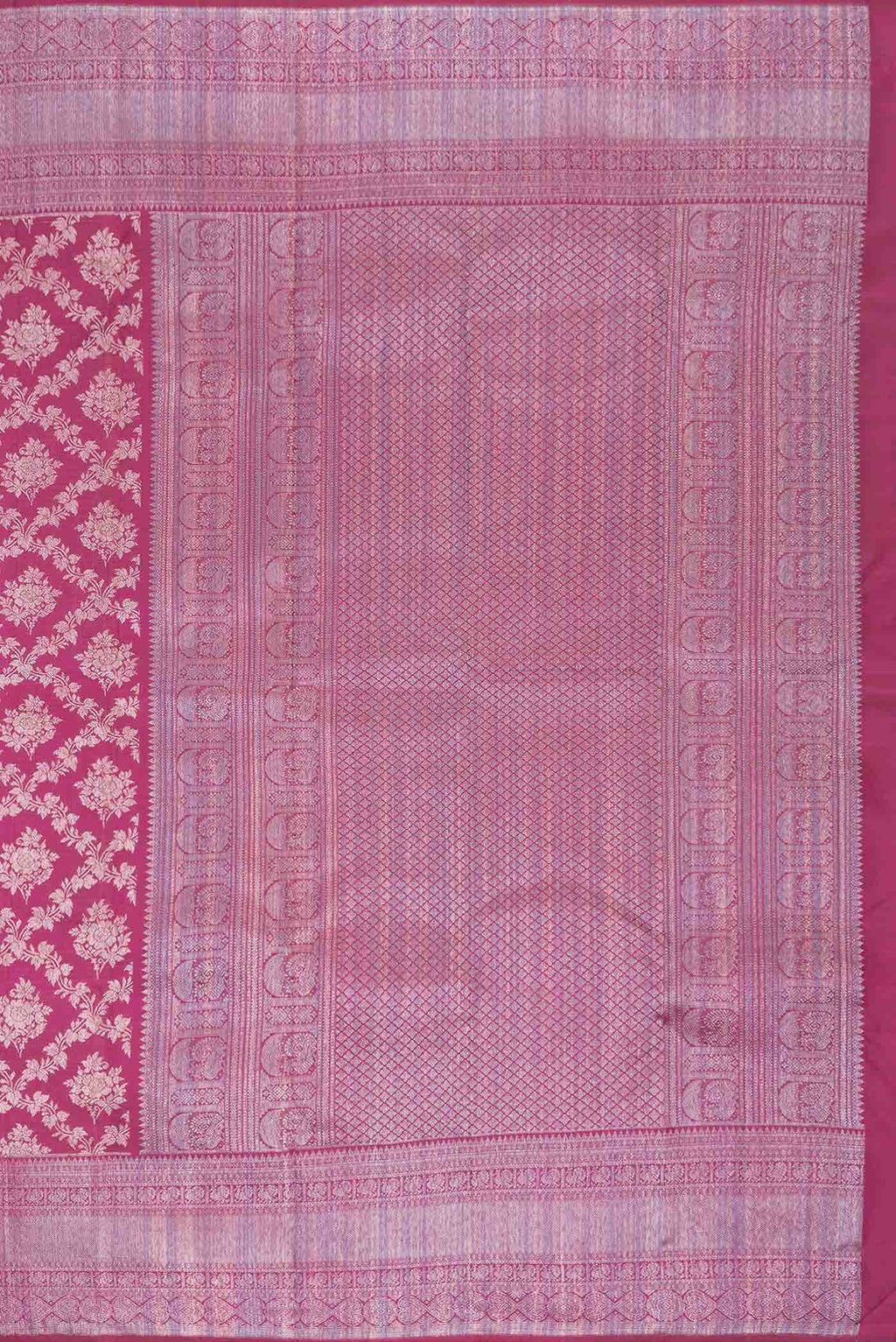 Magenta Dual Tone Kanchipuram Silk Saree