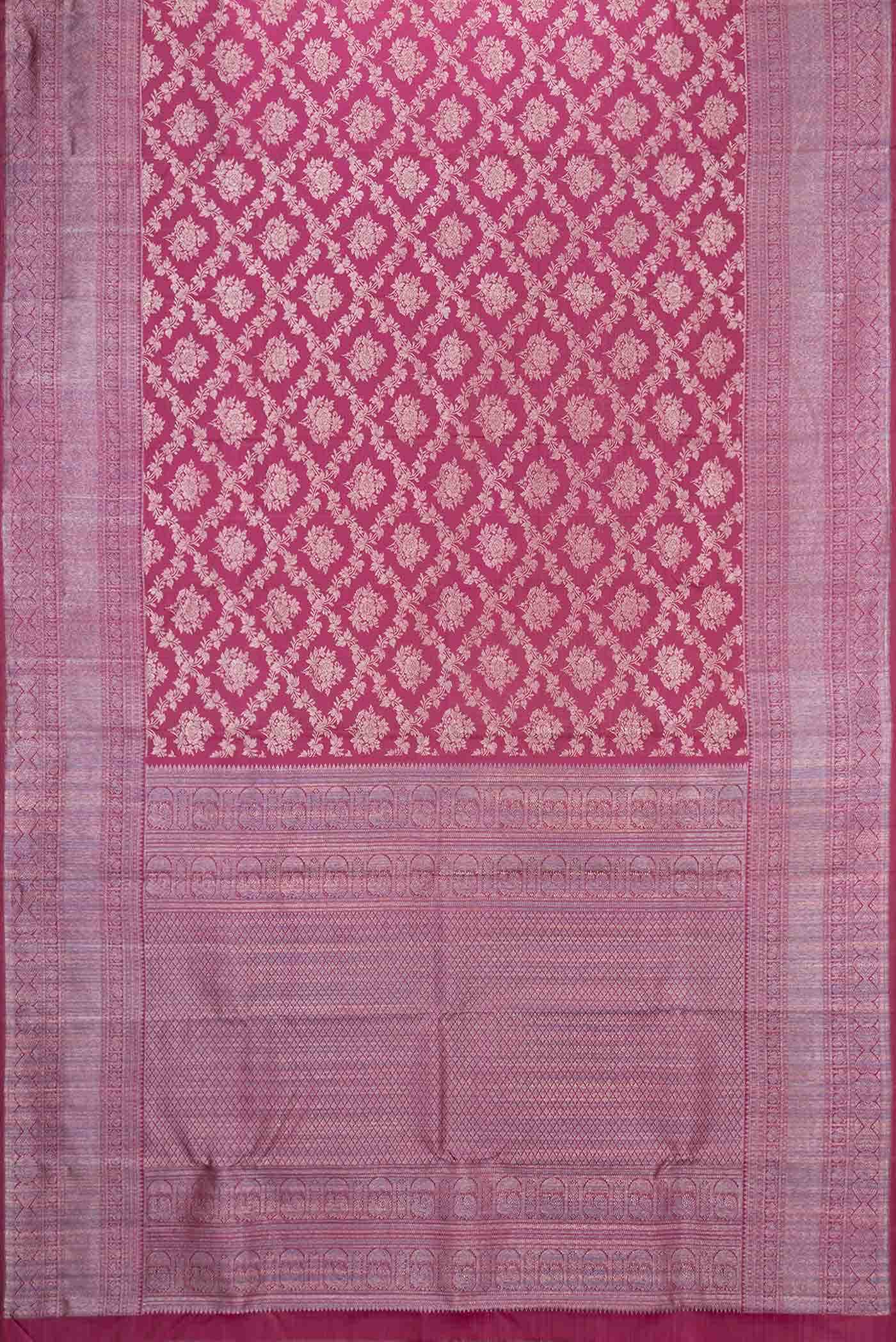 Magenta Dual Tone Kanchipuram Silk Saree