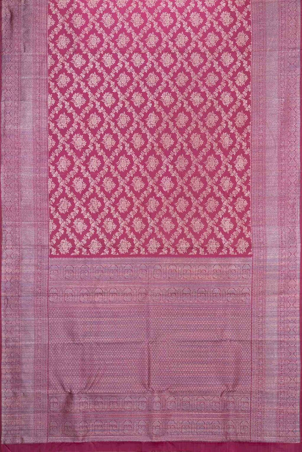 Magenta Dual Tone Kanchipuram Silk Saree