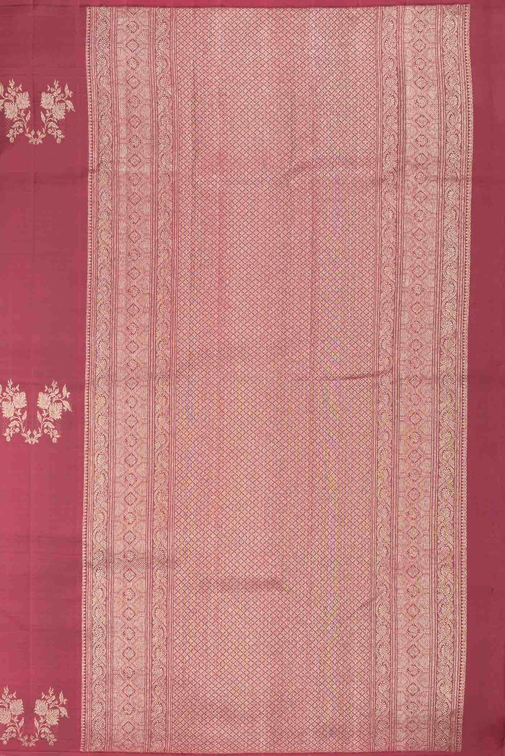 Burgundy Dual Tone Kanchipuram Silk Saree