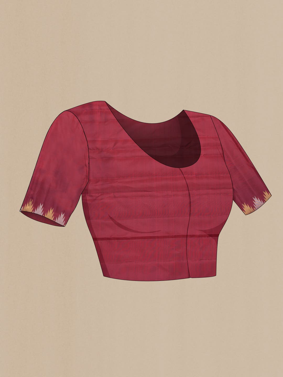 Maroon Dual Tone Kanchipuram Silk Saree