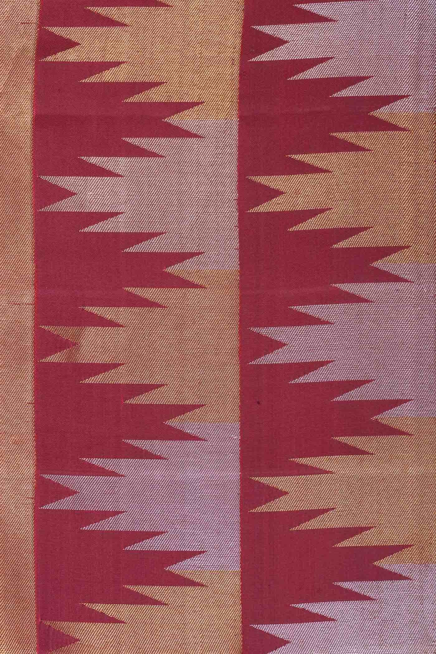 Maroon Dual Tone Kanchipuram Silk Saree