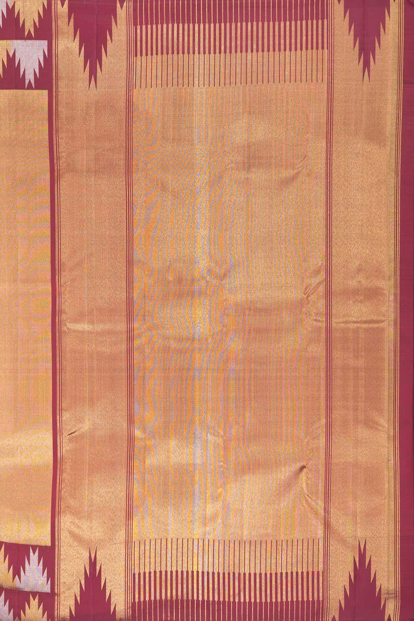Maroon Dual Tone Kanchipuram Silk Saree