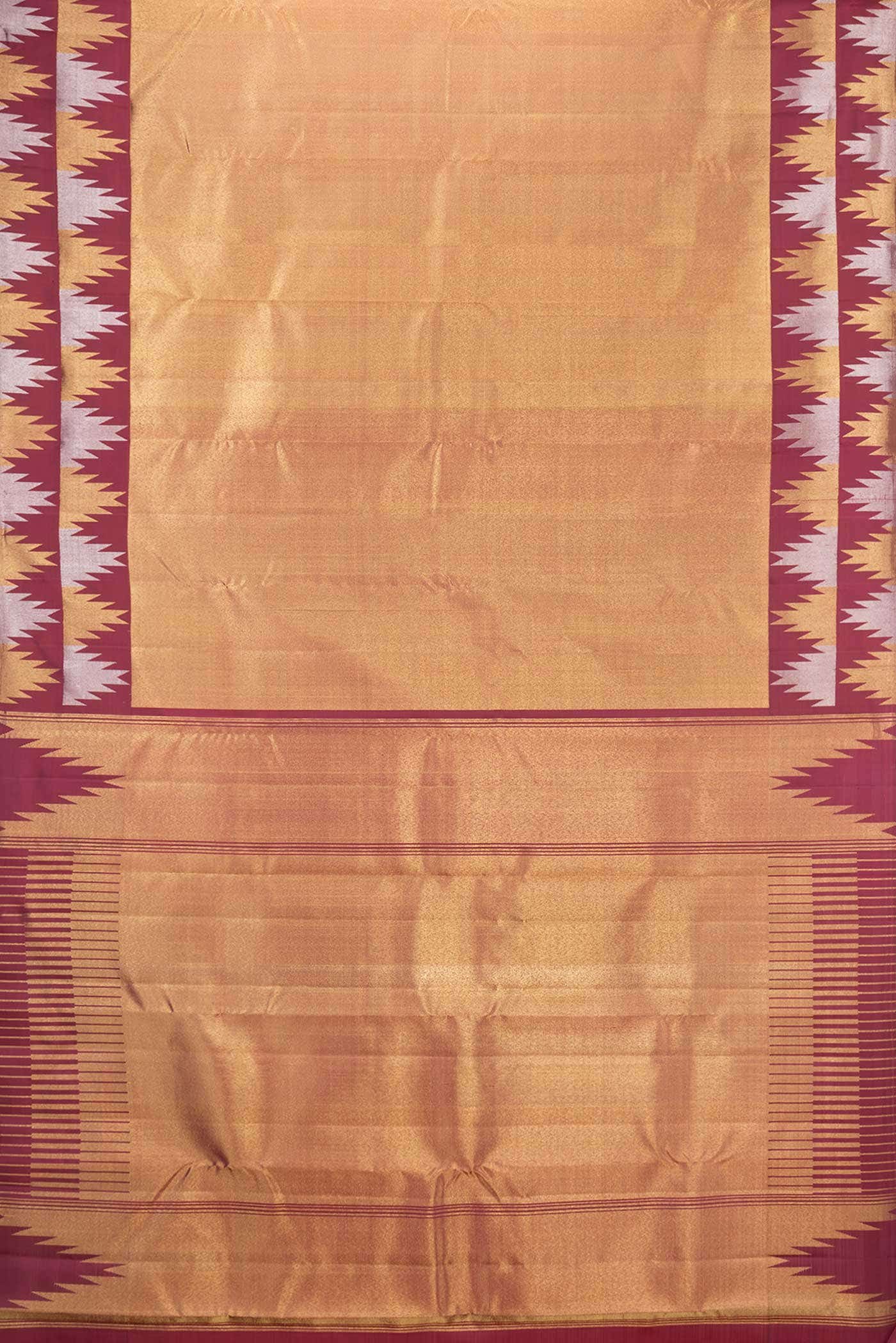 Maroon Dual Tone Kanchipuram Silk Saree