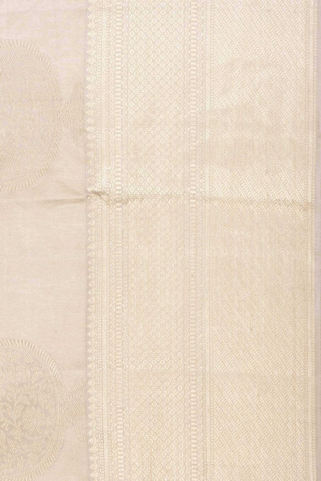 Beige Dual Tone Kanchipuram Silk Saree
