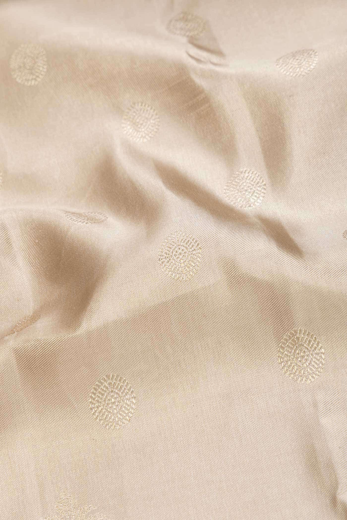 Beige Dual Tone Kanchipuram Silk Saree