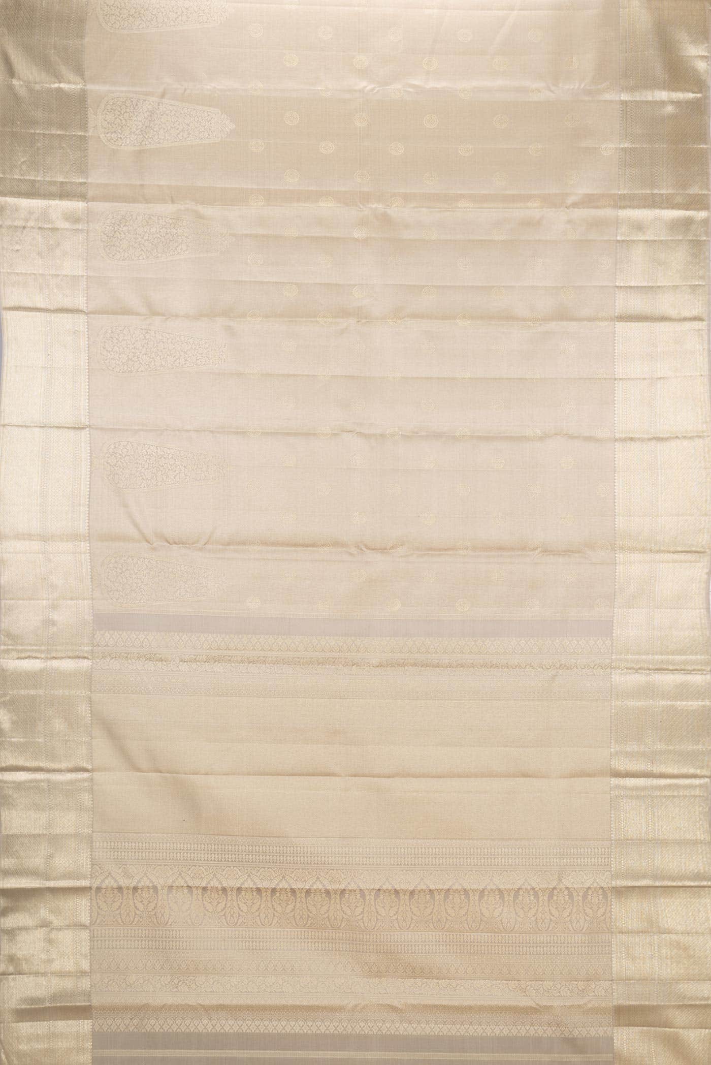 Beige Dual Tone Kanchipuram Silk Saree