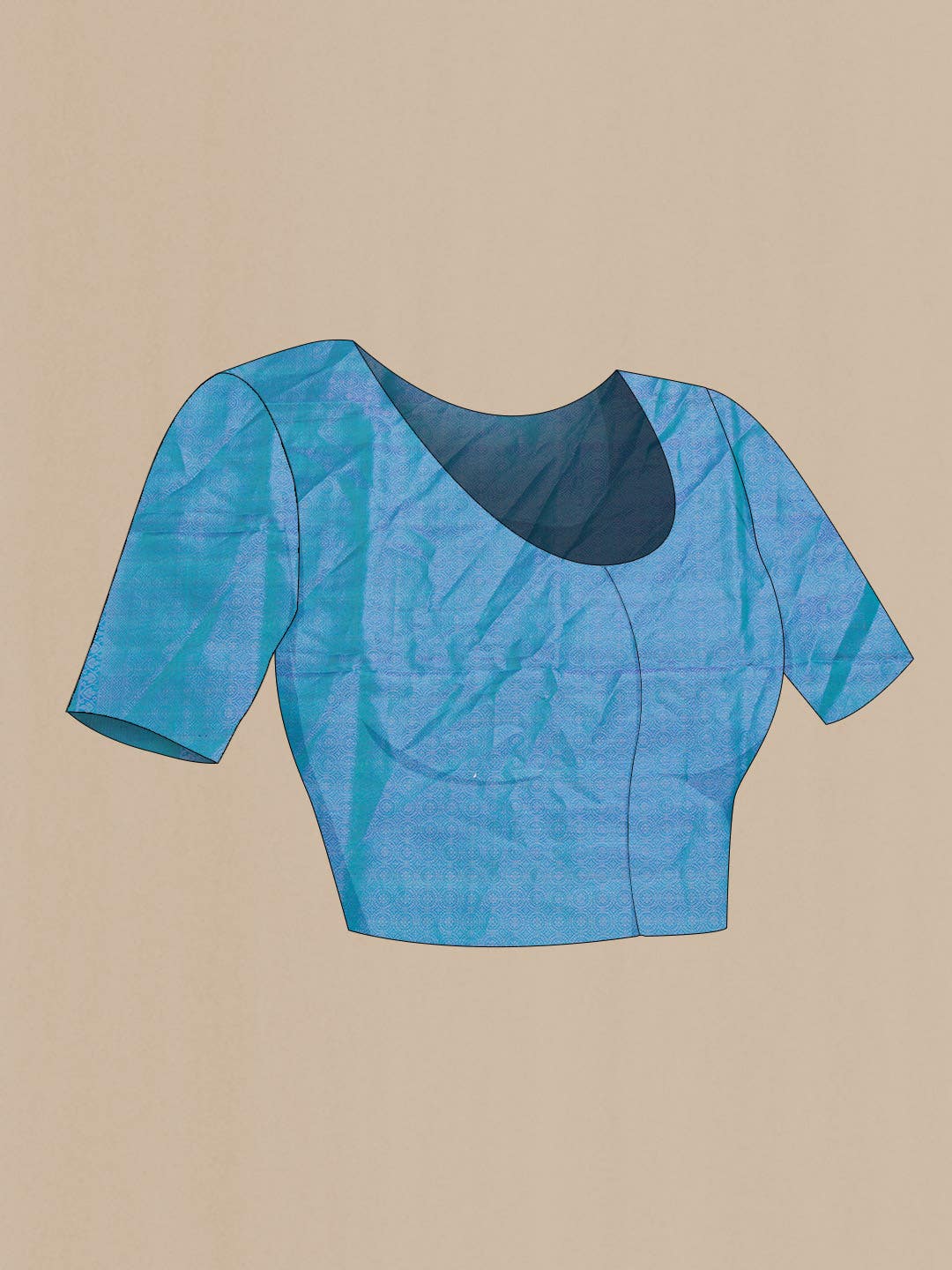 Sky Blue Dual Tone Soft Silk Saree