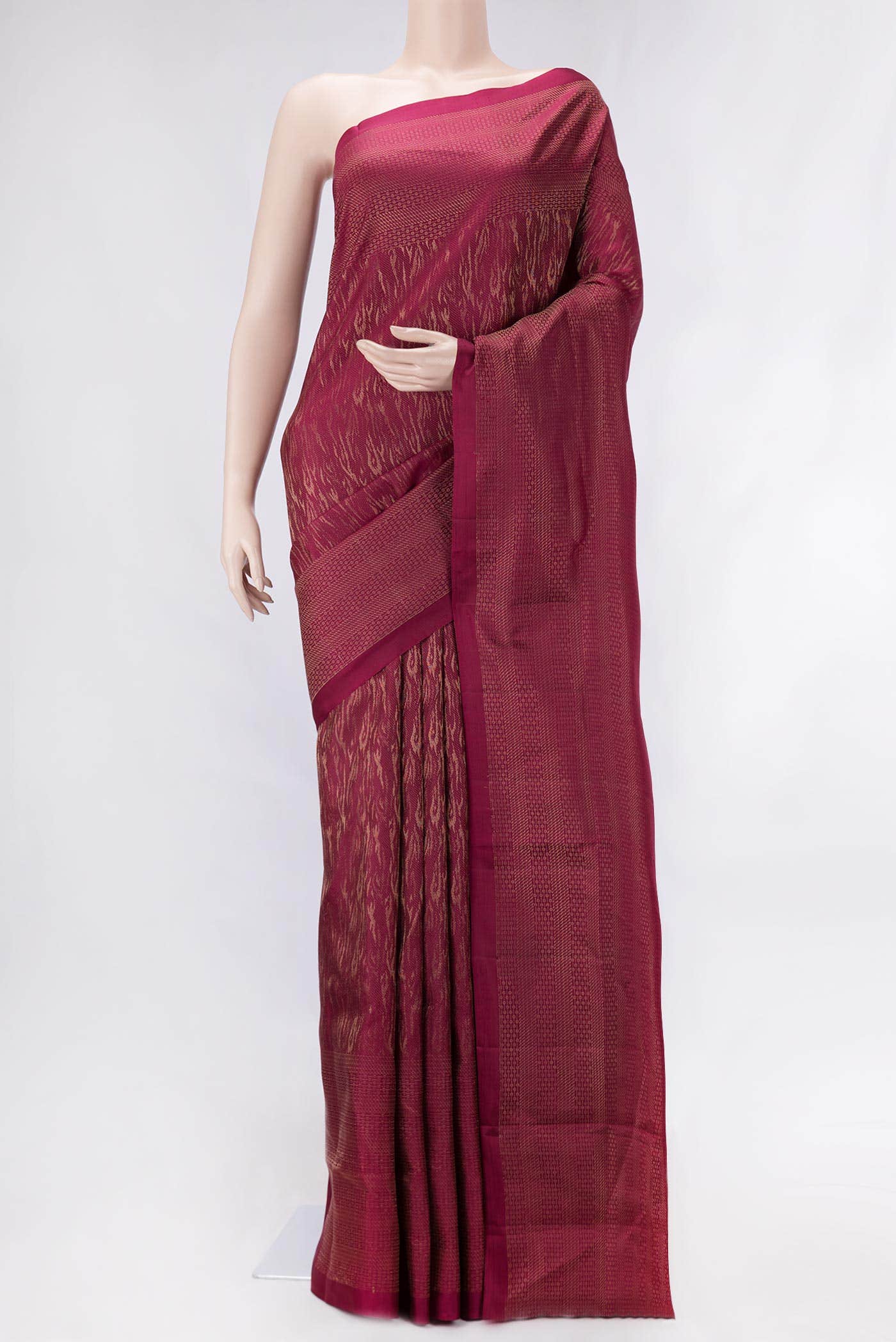 Magenta Dual Tone Soft Silk Saree