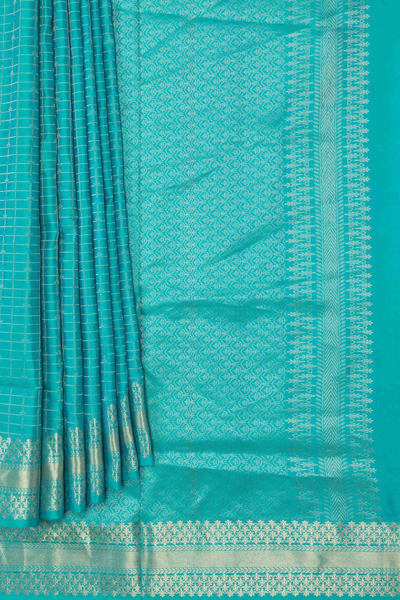 Green Dual Tone Soft Silk Saree