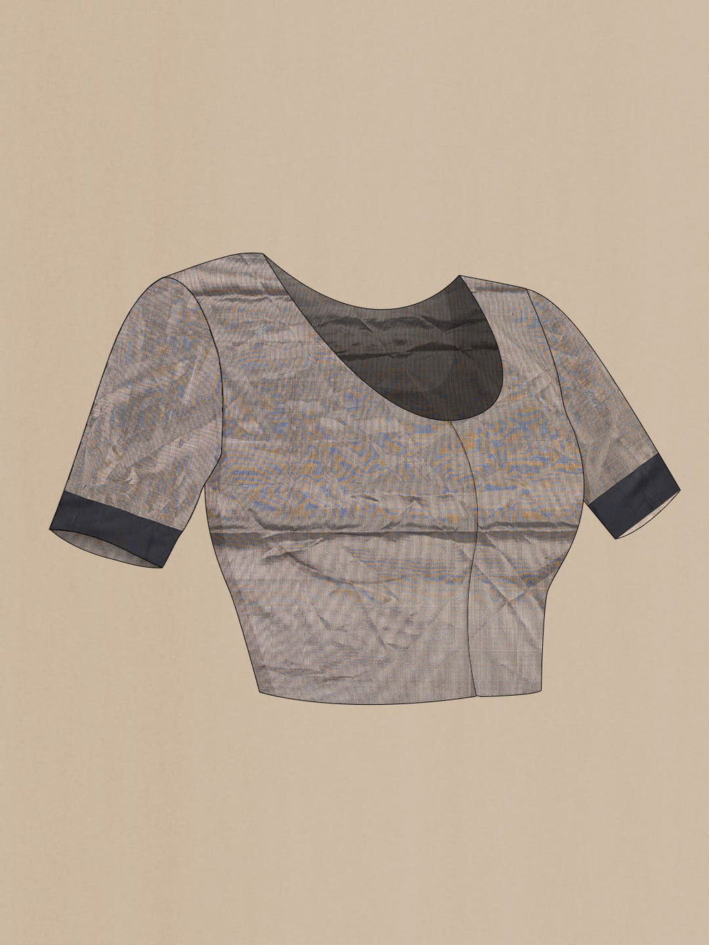 Grey Dual Tone Soft Silk Saree