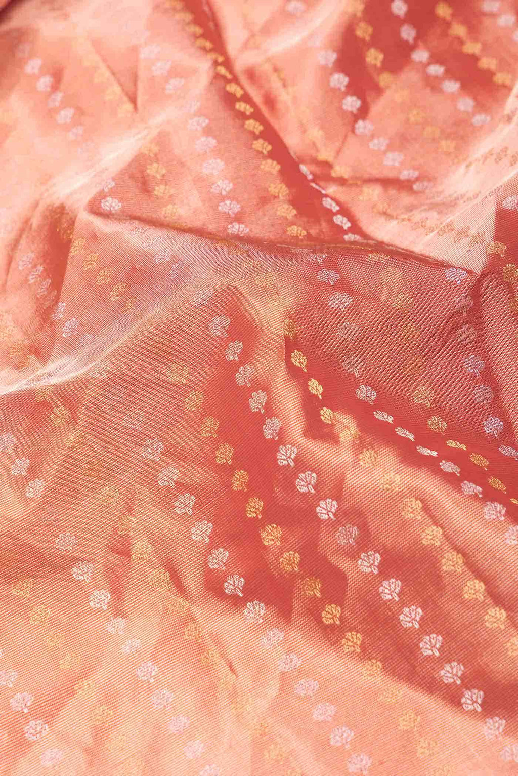 Orange Dual Tone Soft Silk Saree