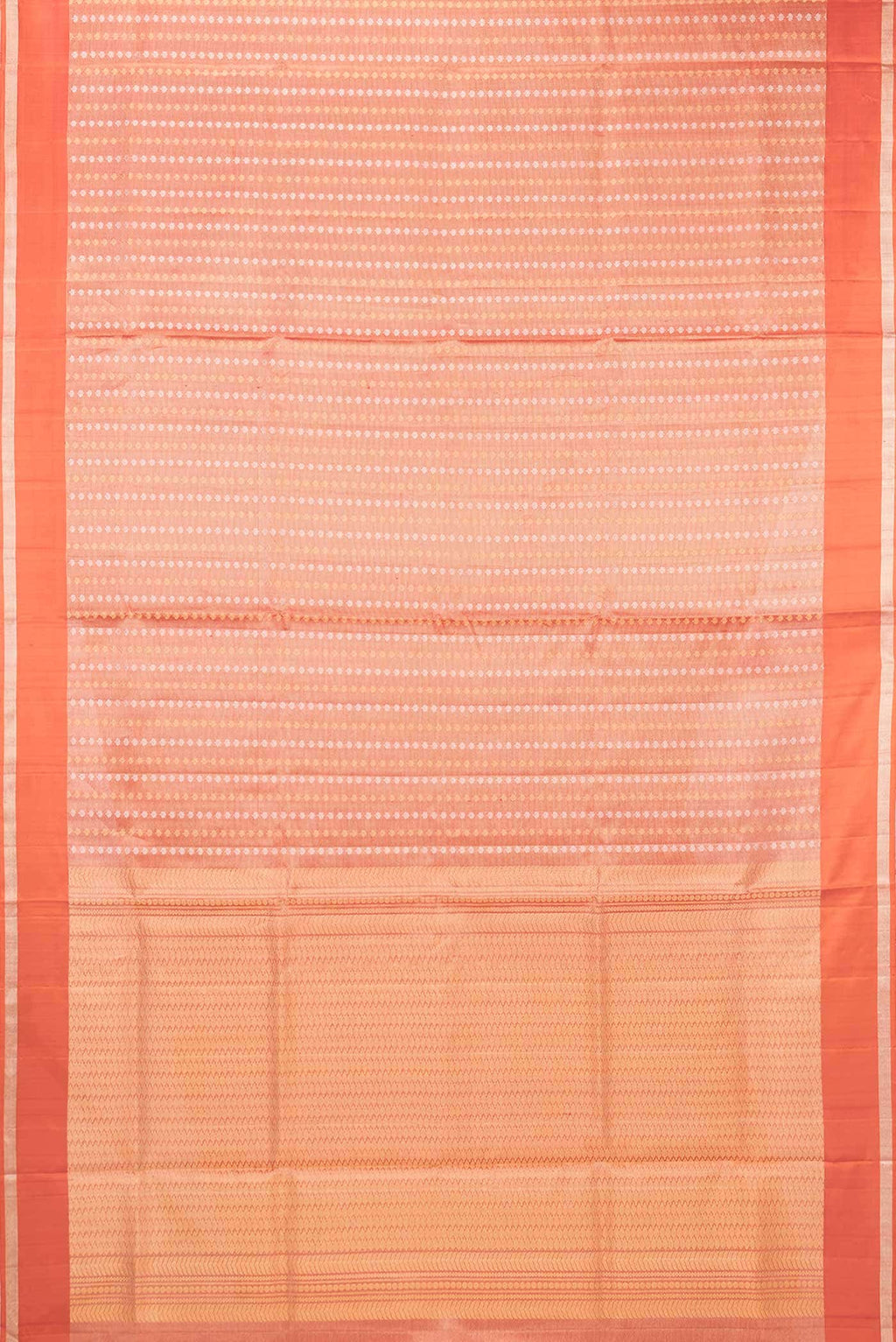 Orange Dual Tone Soft Silk Saree