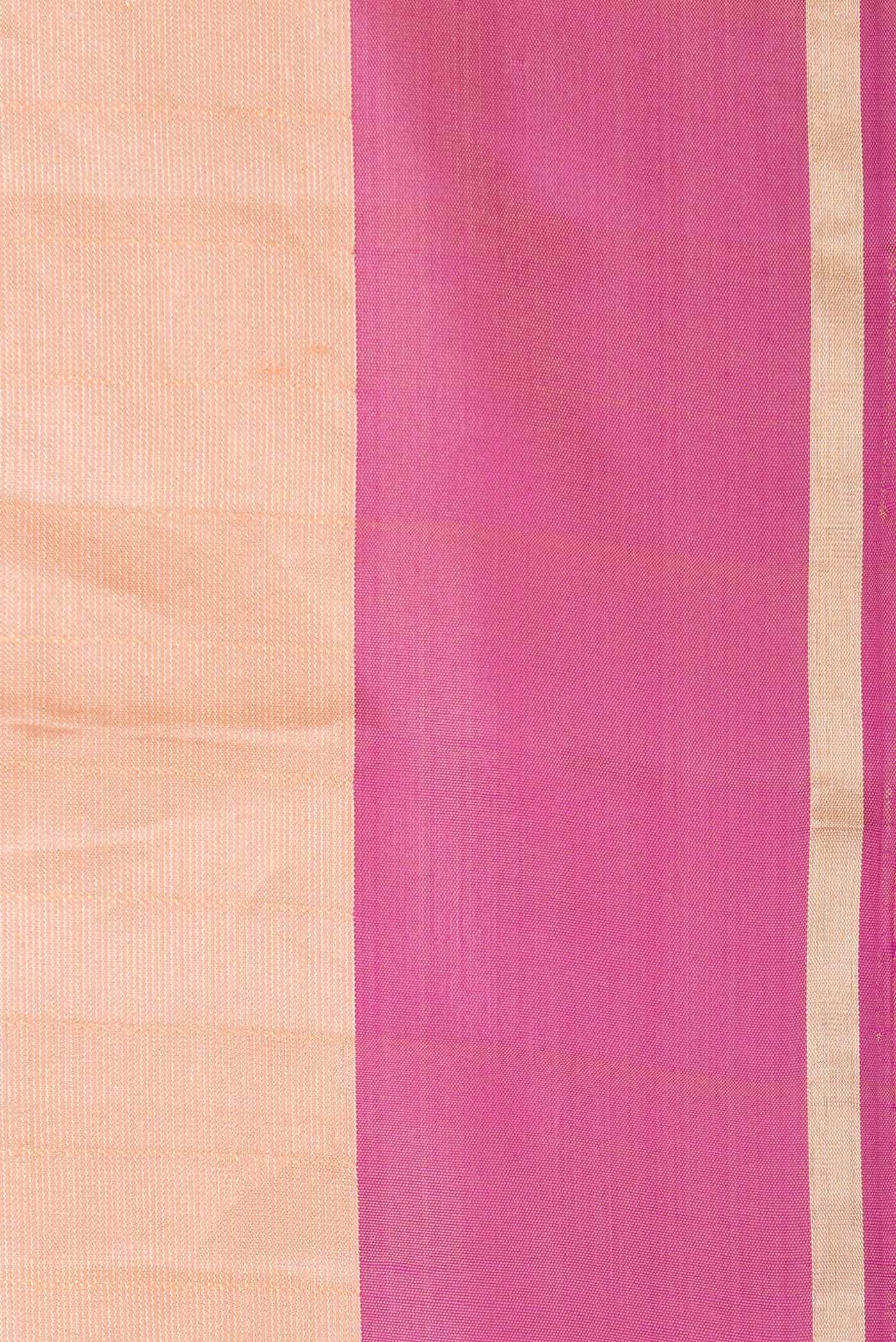 Golden Peach Dual Tone Soft Silk Saree