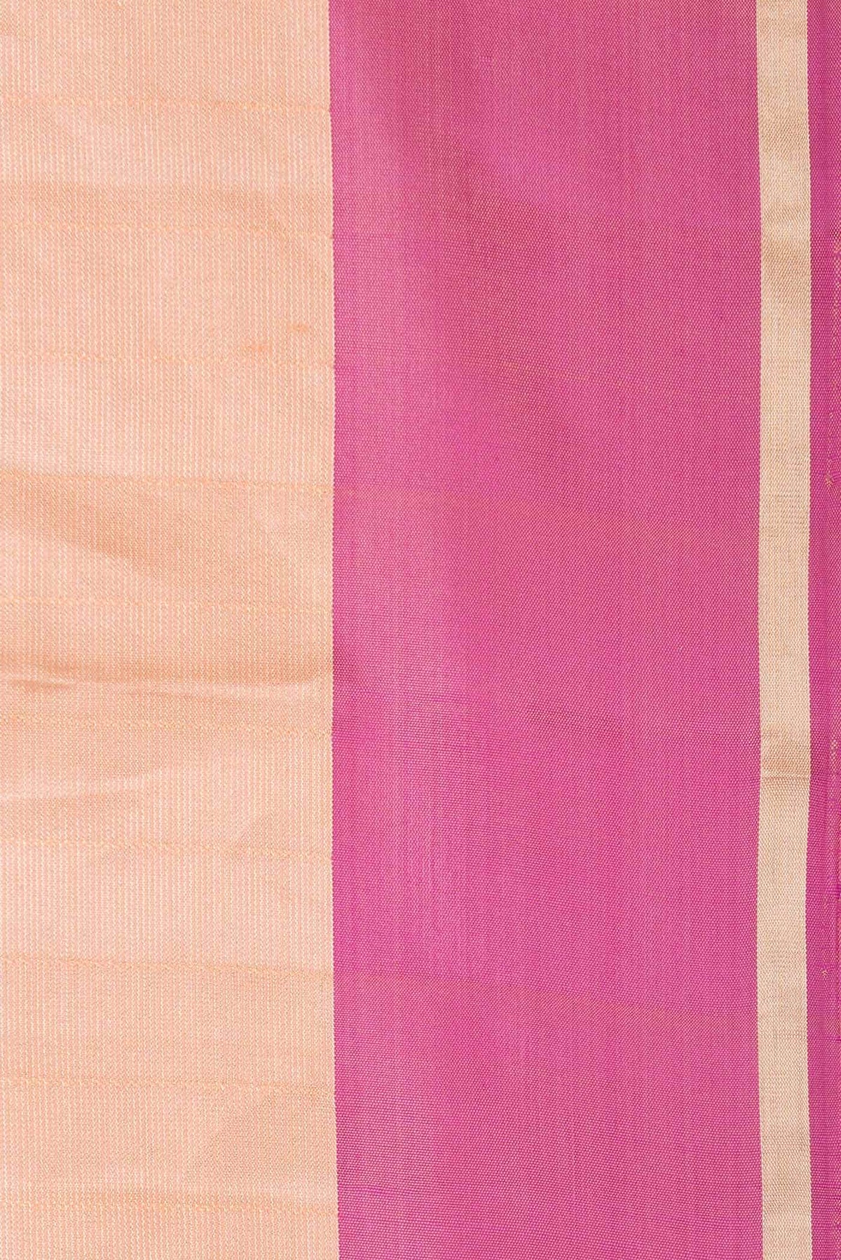 Golden Peach Dual Tone Soft Silk Saree