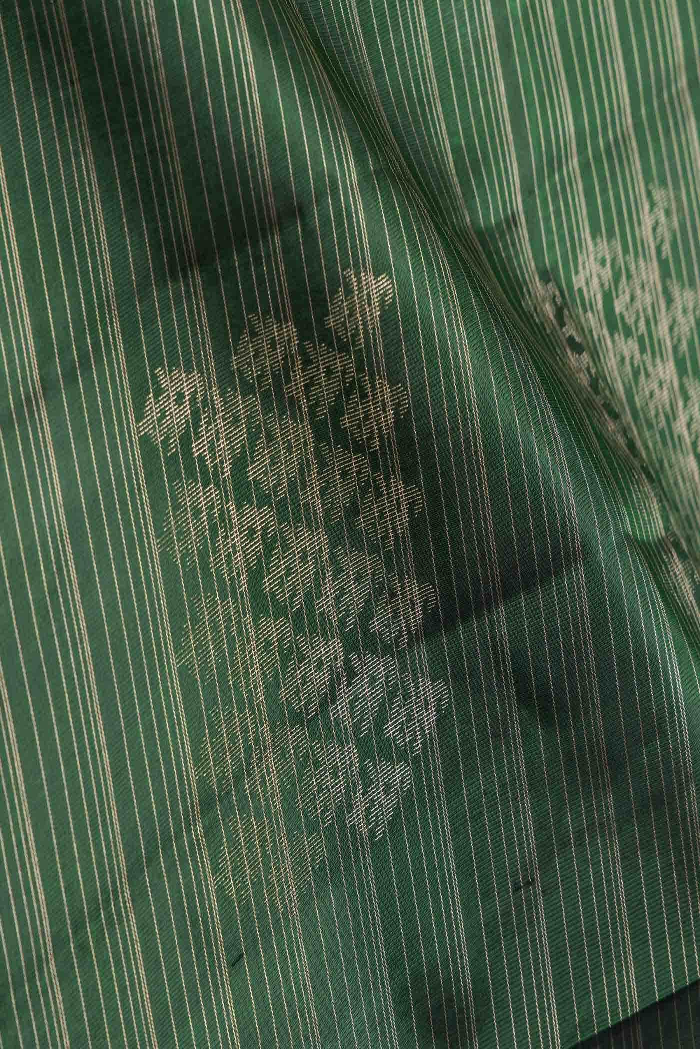 Green Dual Tone Soft Silk Saree