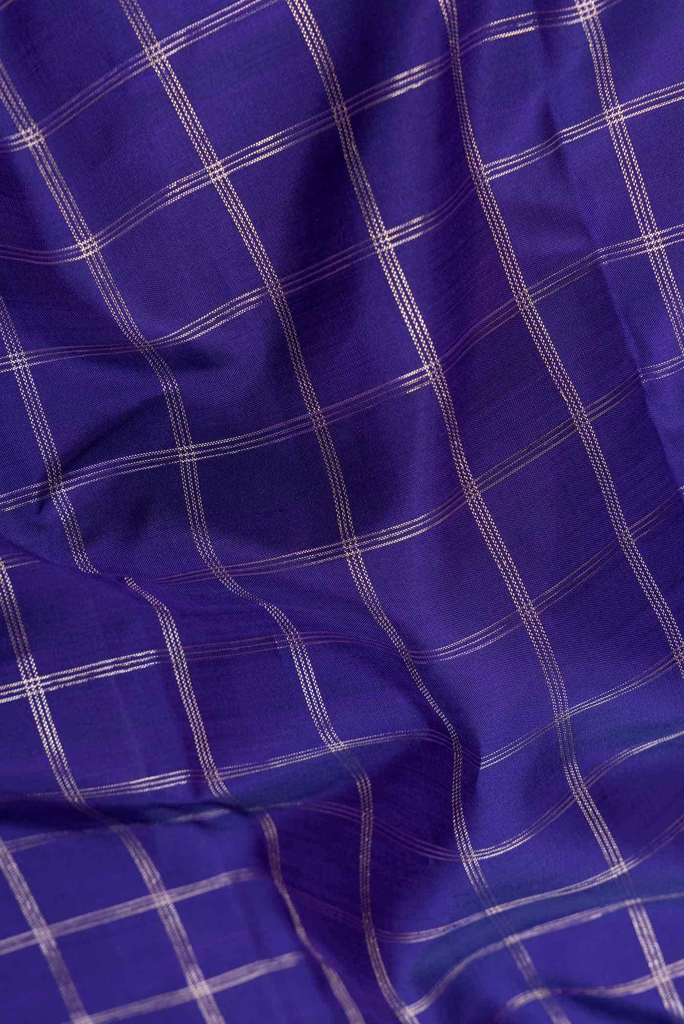Navy Blue Dual Tone Kanchipuram Silk Saree