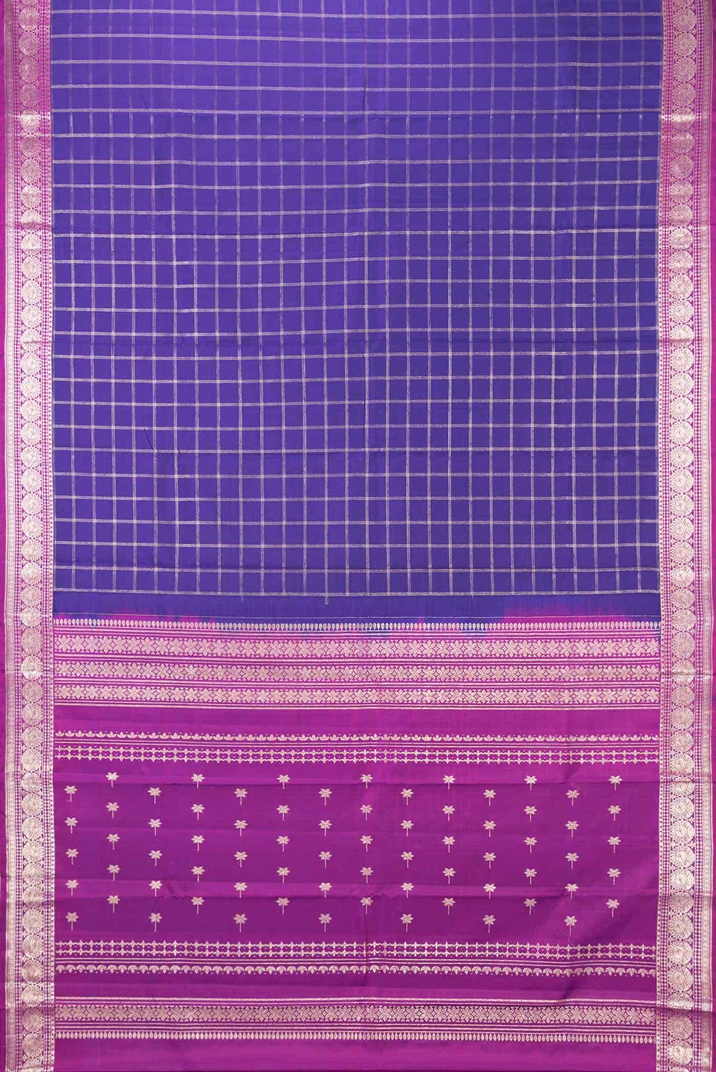 Navy Blue Dual Tone Kanchipuram Silk Saree