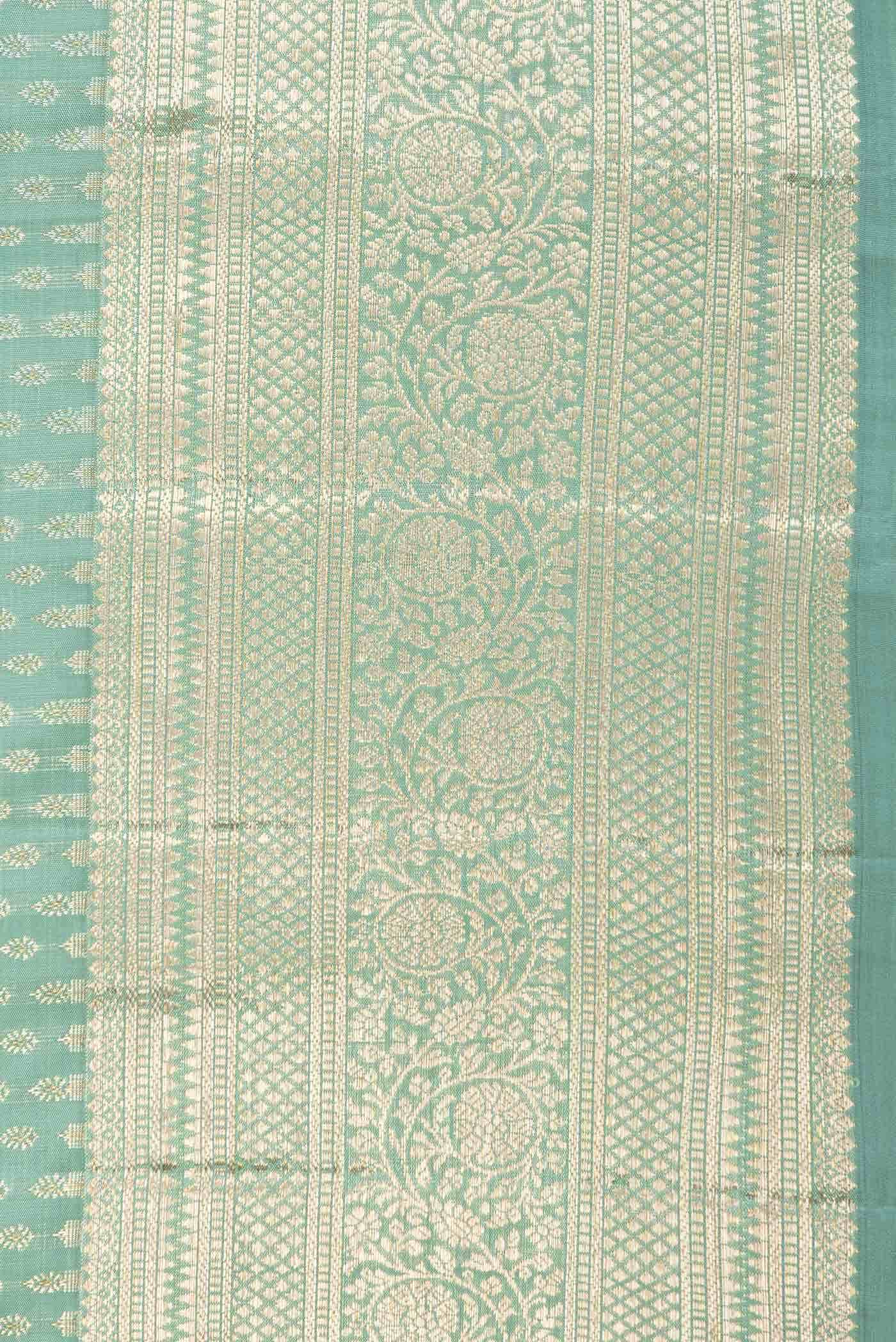 Green Dual Tone Kanchipuram Silk Saree