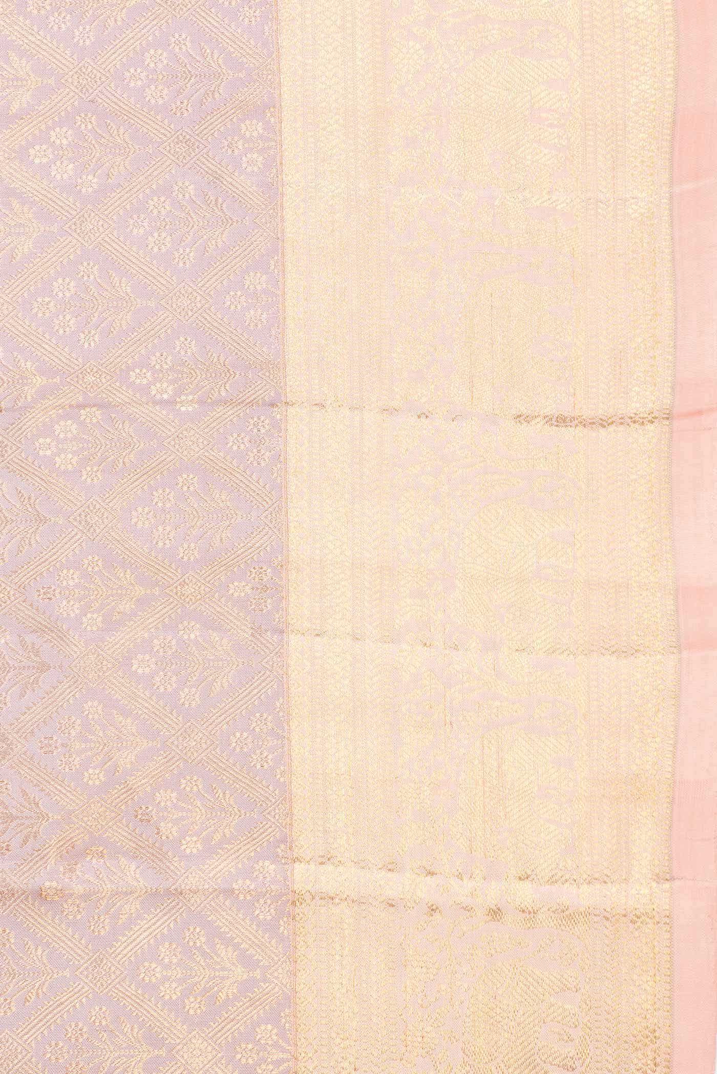 Lilac Dual Tone Kanchipuram Silk Saree