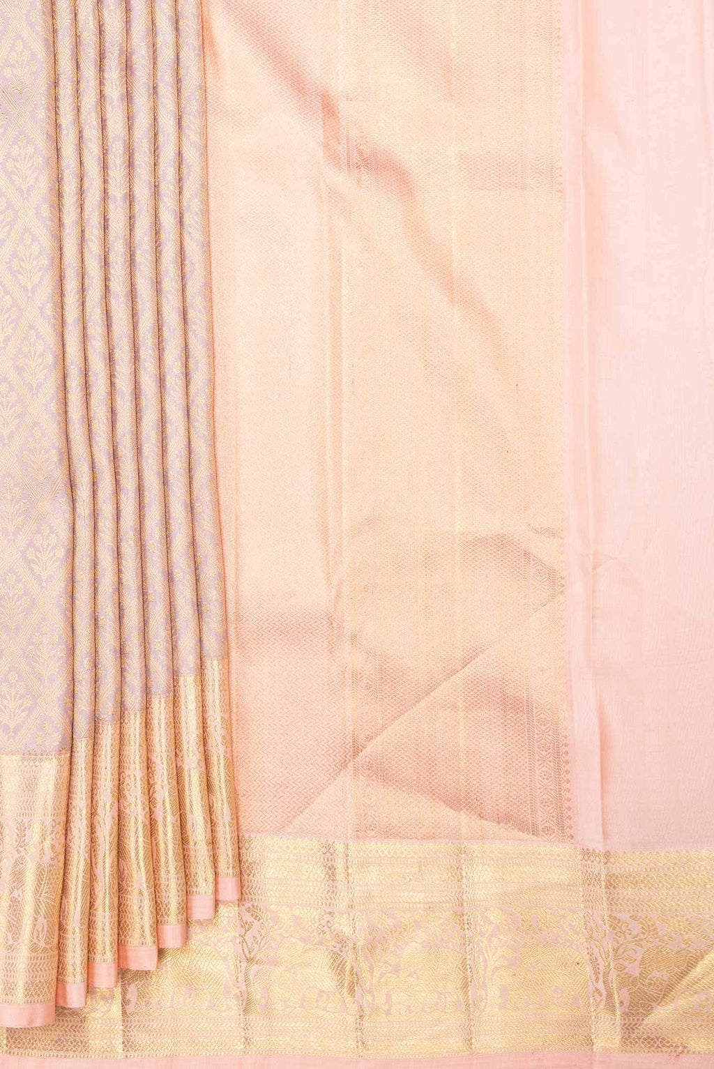 Lilac Dual Tone Kanchipuram Silk Saree