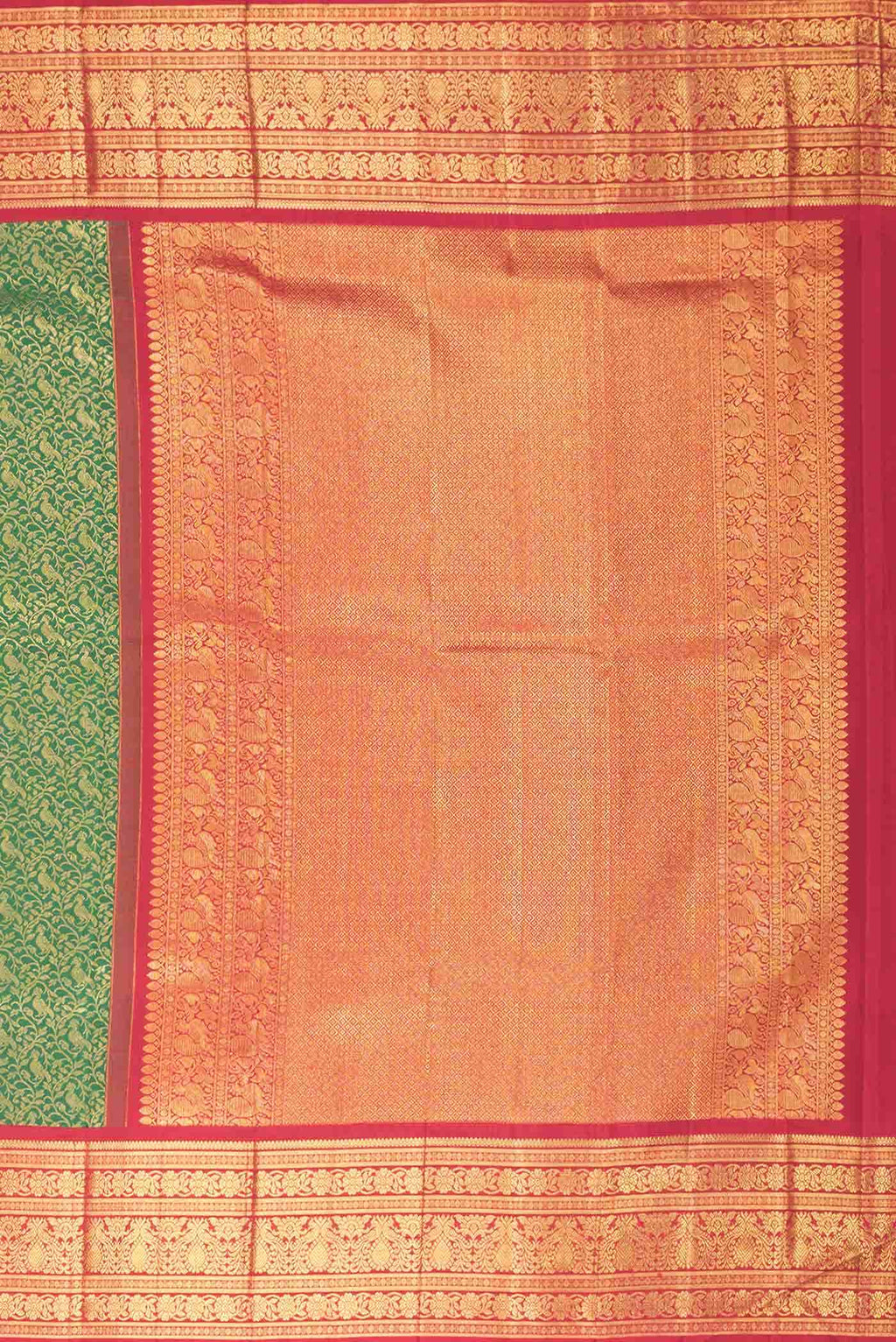 Green Dual Tone Kanchipuram Silk Saree
