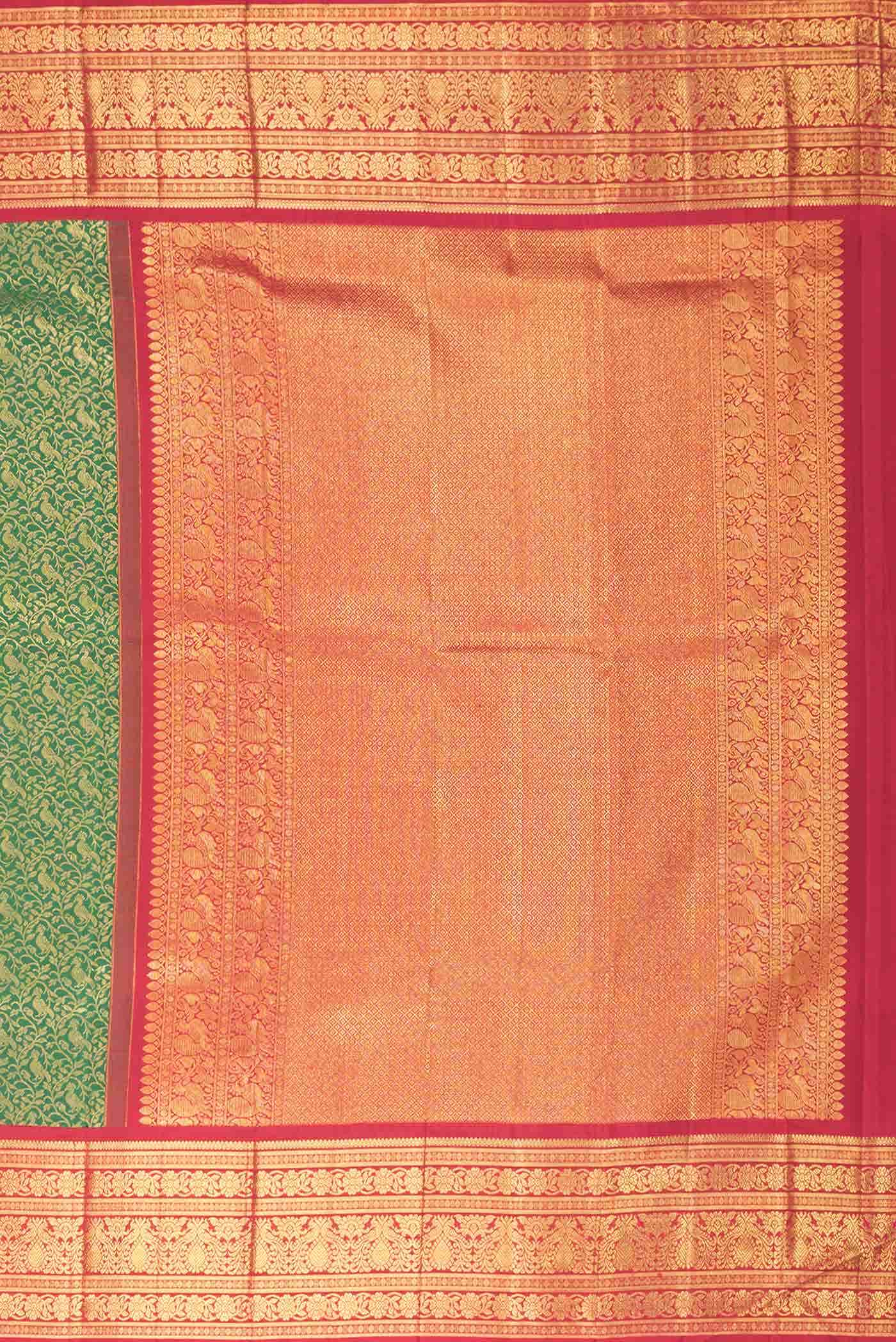 Green Dual Tone Kanchipuram Silk Saree