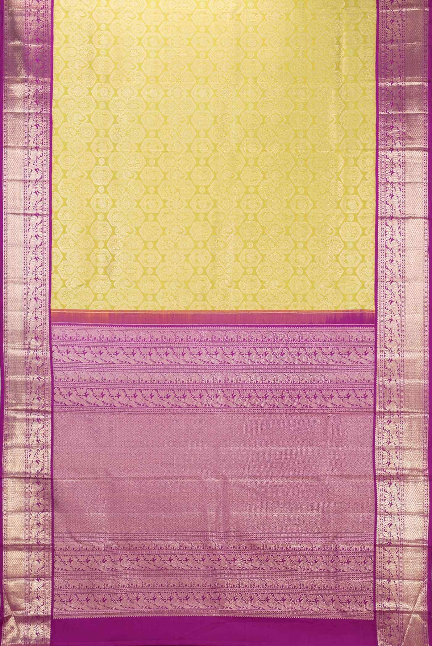 Mehandi Green Dual Tone Kanchipuram Silk Saree