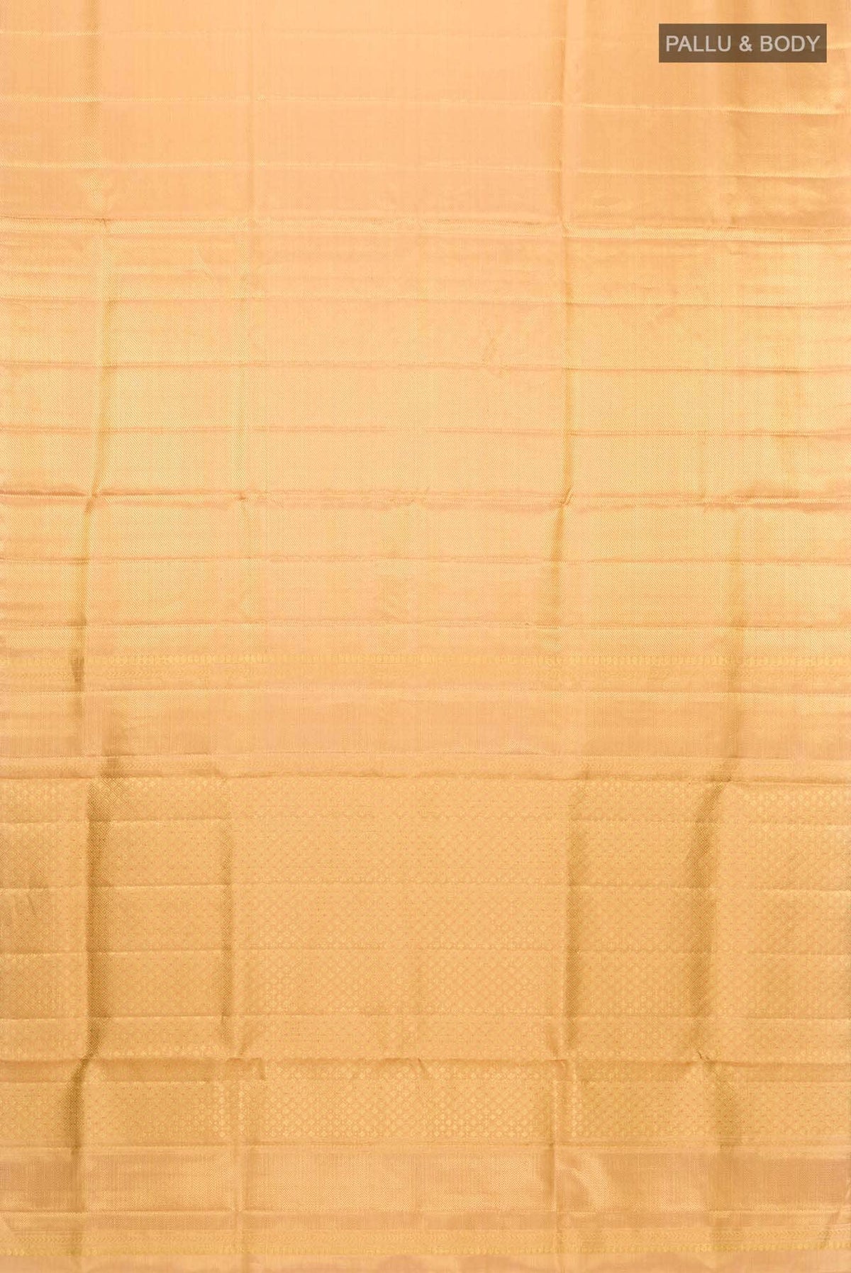 Gold with Peach Dual Tone Kanjivaram Tissue Silk Saree