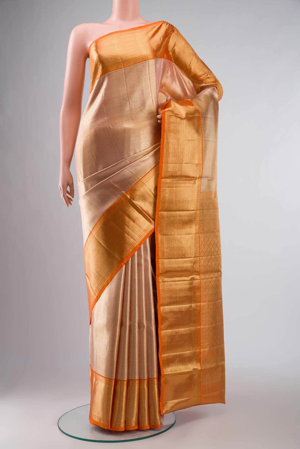 Gold Kanchipuram Tissue Silk Saree