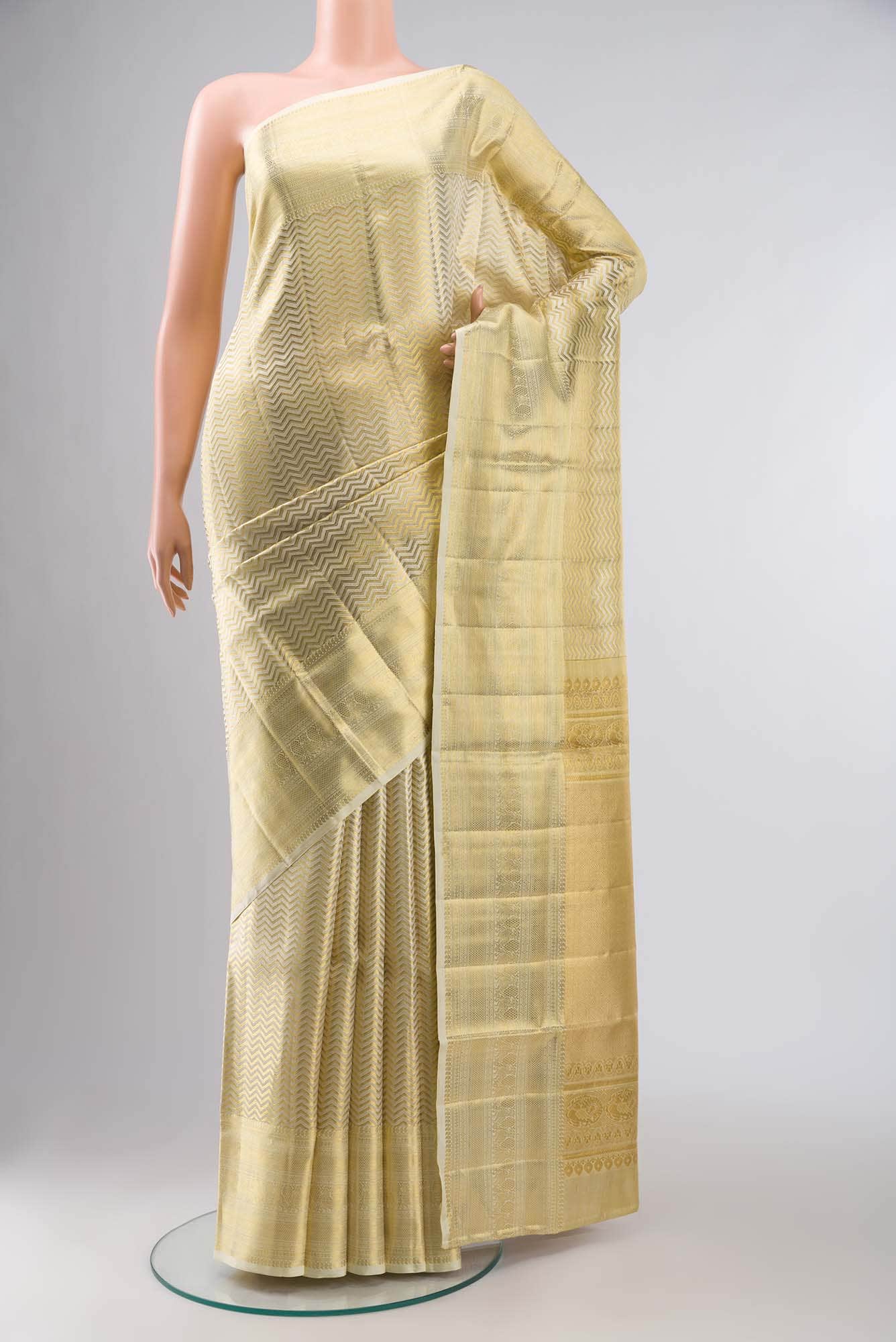 Gold Kanchipuram Tissue Silk Saree