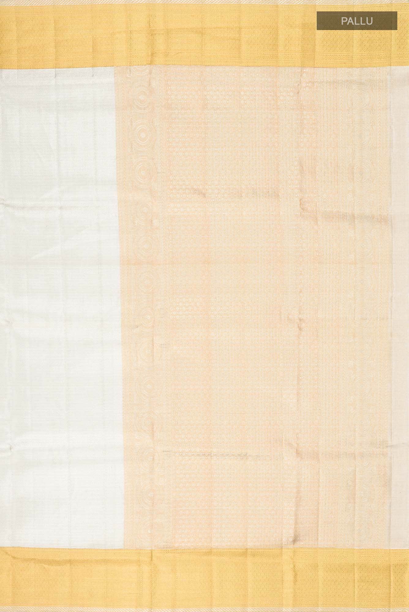 Silver Kanchipuram Tissue Silk Saree