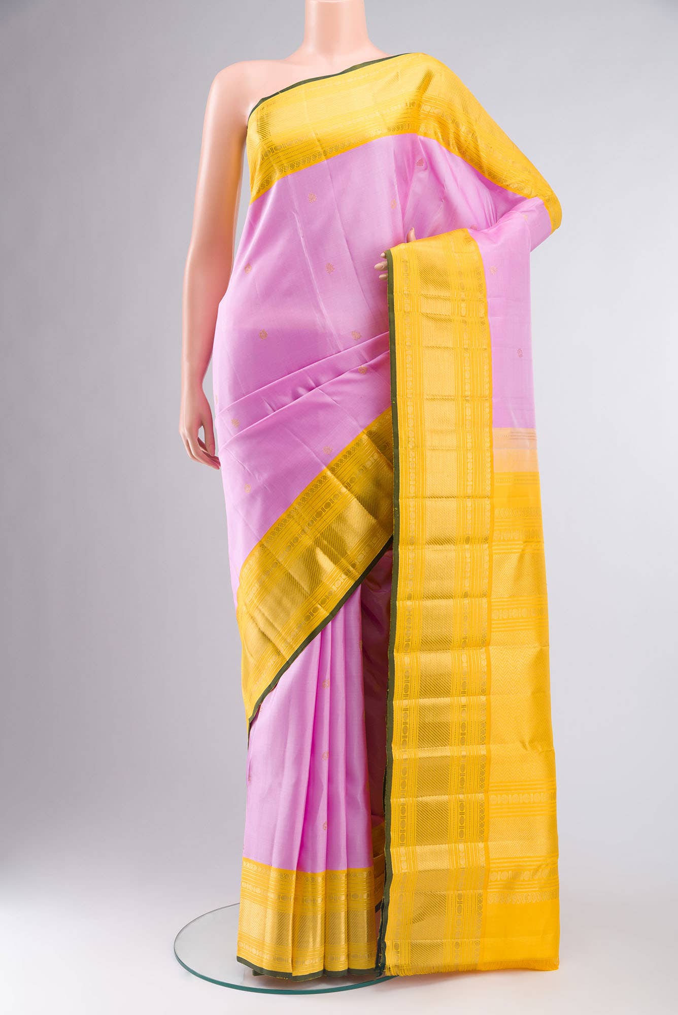 Pink Kanchipuram Silk Saree