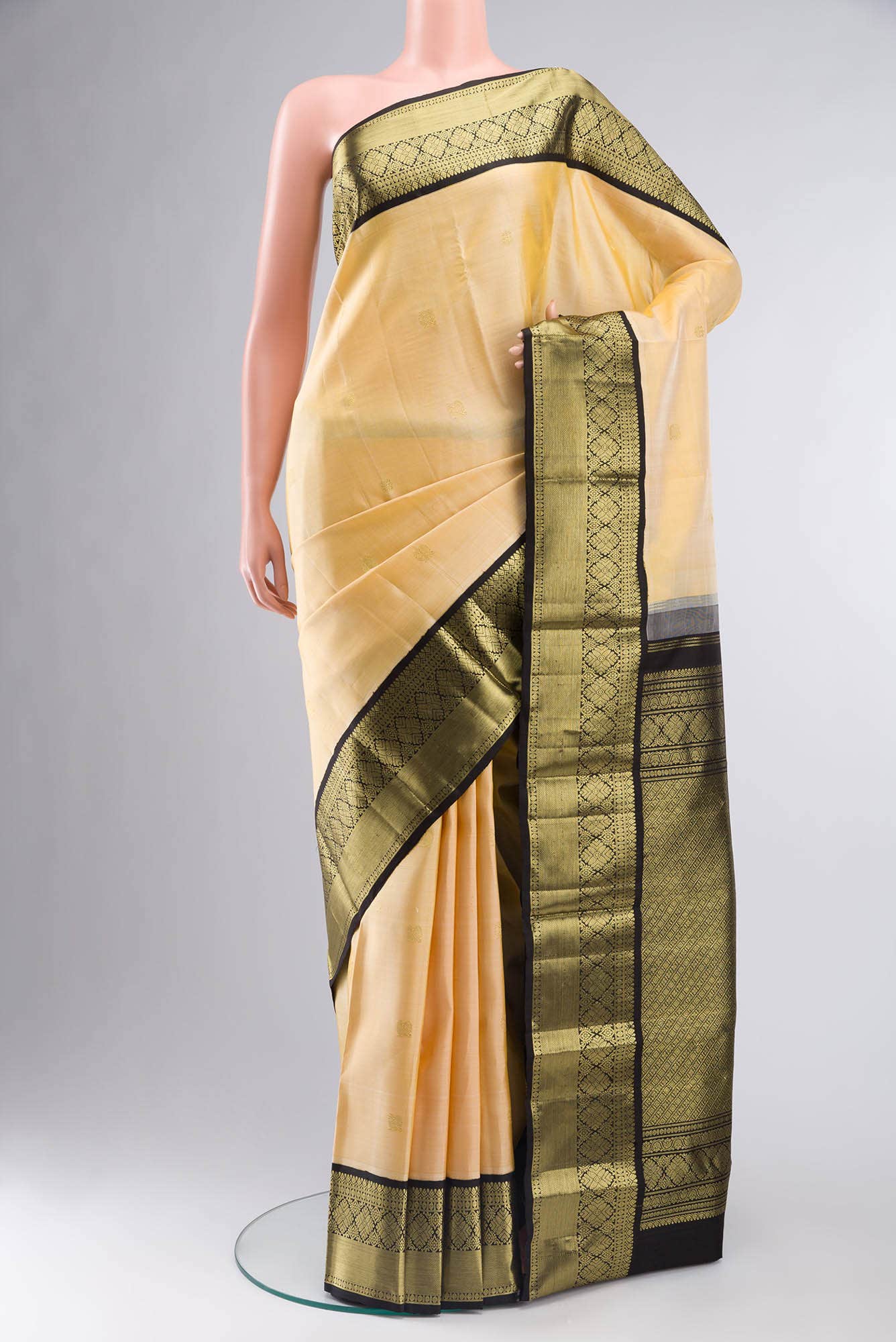 Yellow Kanchipuram Silk Saree