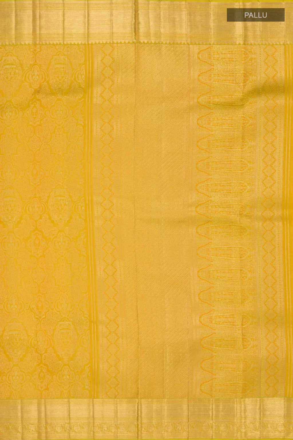 Mustard Kanchipuram Silk Saree