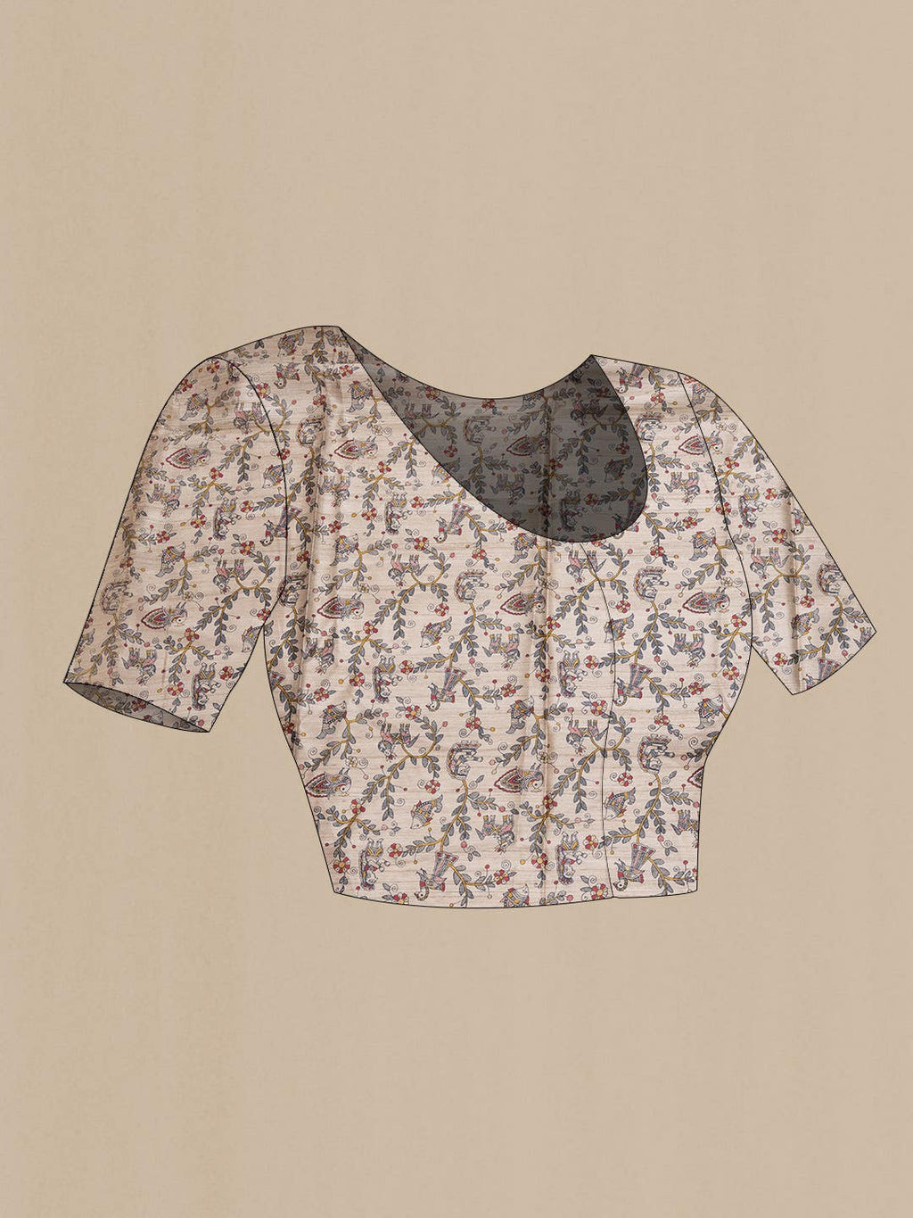 Peacock Blue Tussar Silk Saree