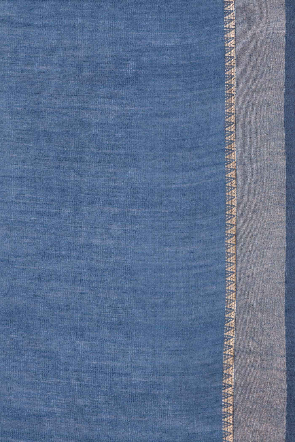 Peacock Blue Tussar Silk Saree