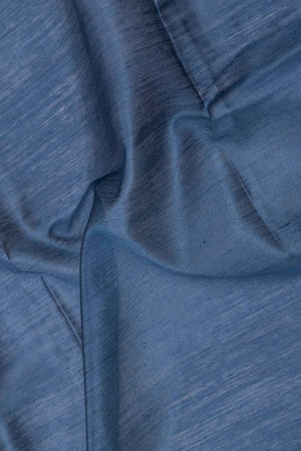 Peacock Blue Tussar Silk Saree