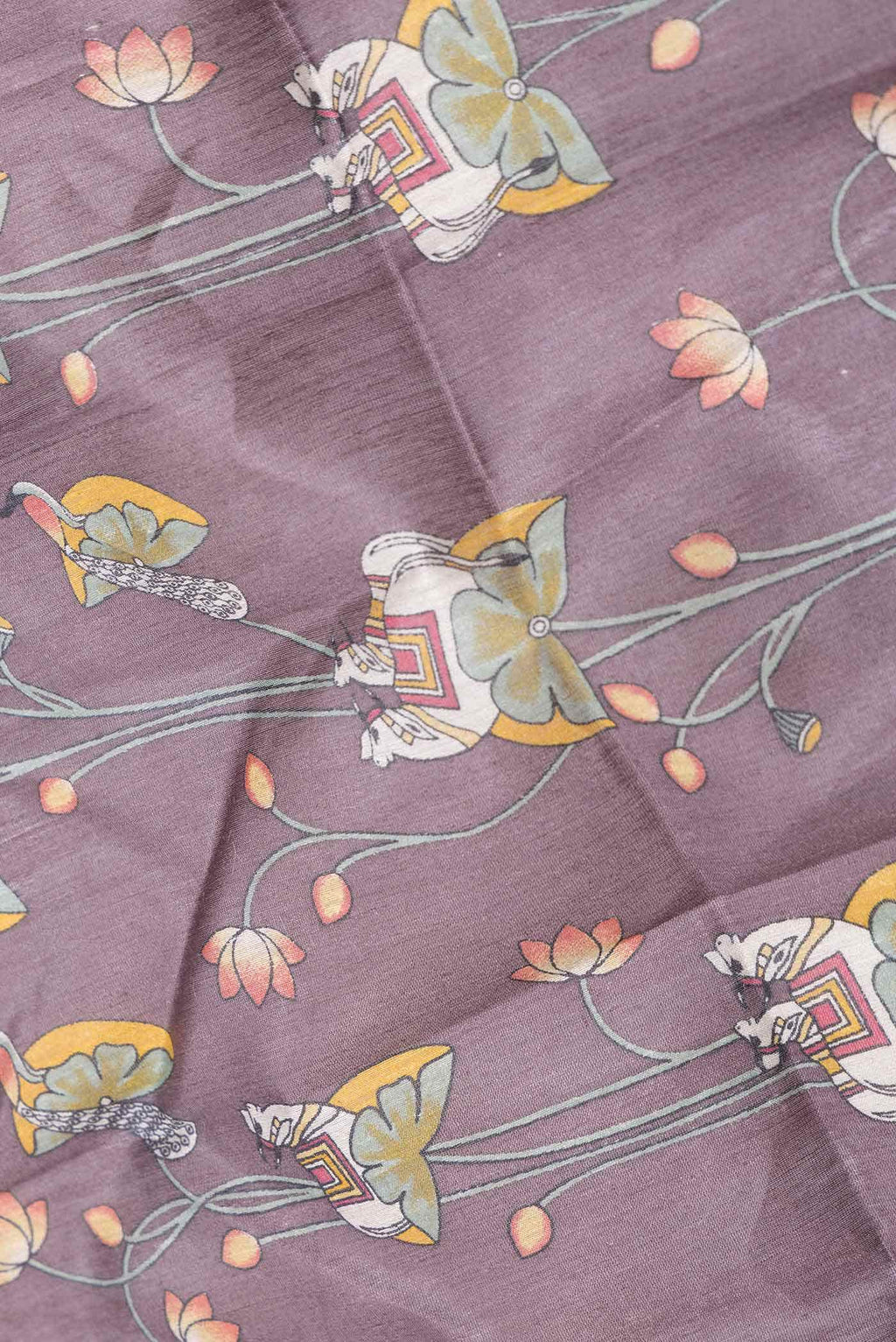 Brown Dual Tone Tussar Silk Saree