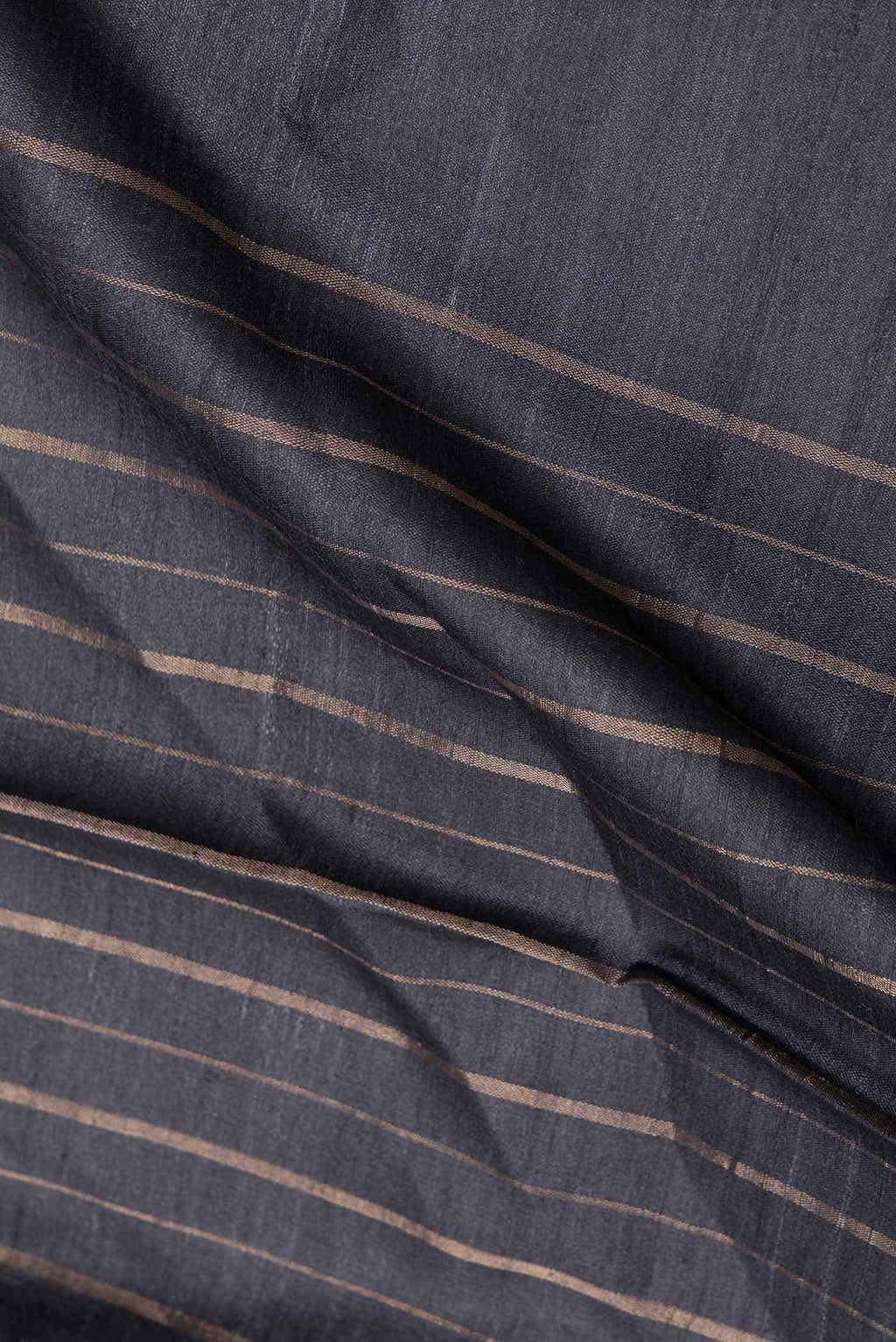 Black Dual Tone Tussar Silk Saree