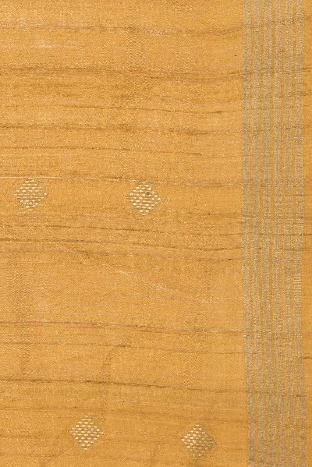 Mustard Dual Tone Tussar Silk Saree