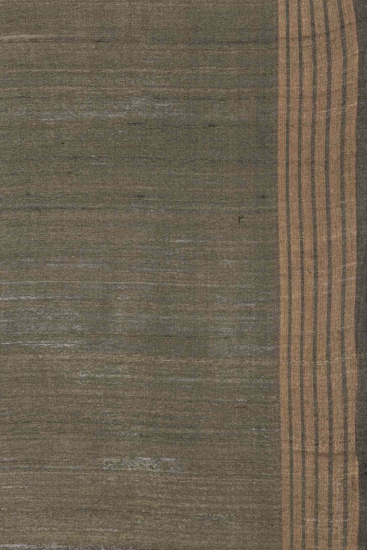 Green Dual Tone Tussar Silk Saree