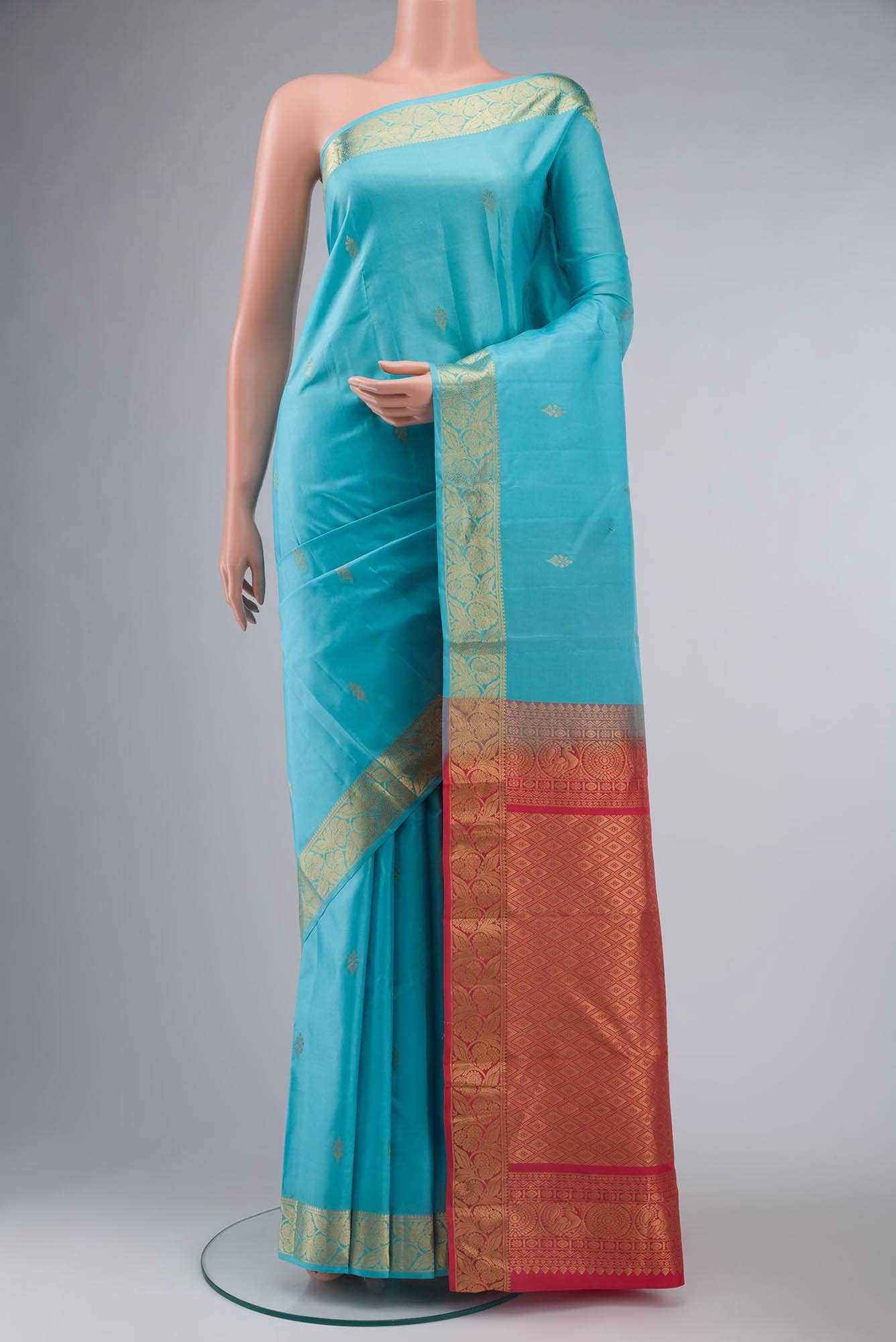 Blue Kanchipuram Silk Saree