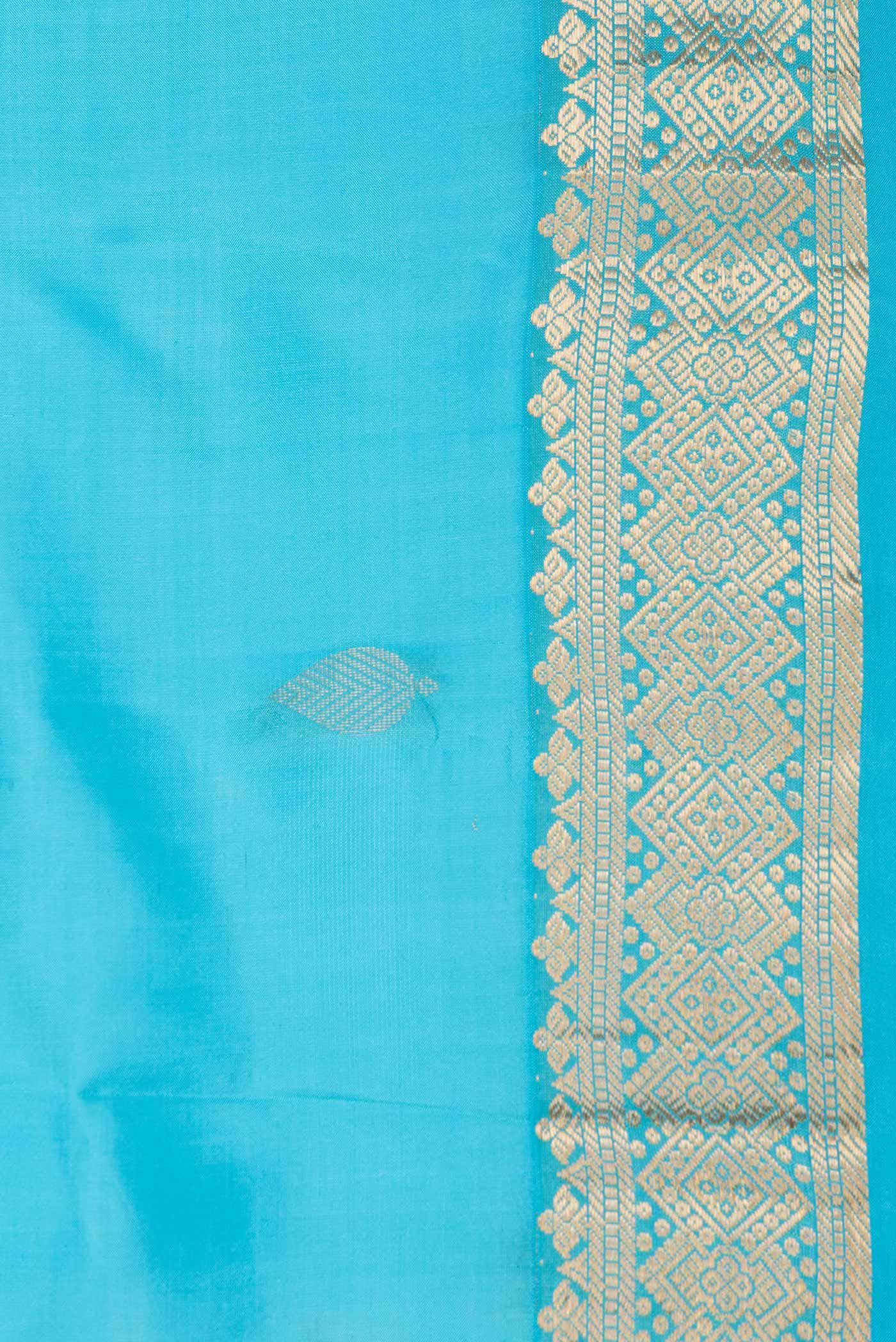 Sky Blue Dual Tone Kanchipuram Silk Saree
