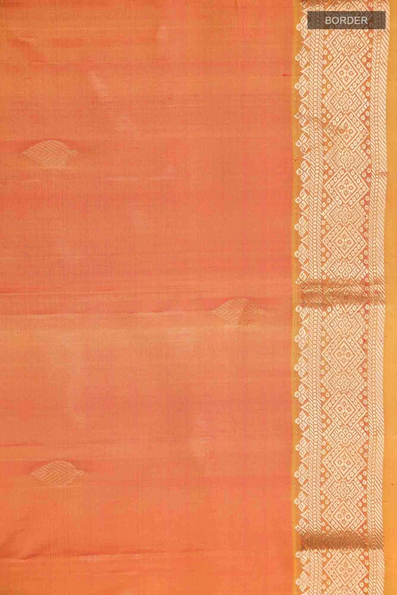 Orange Kanchipuram Silk Saree