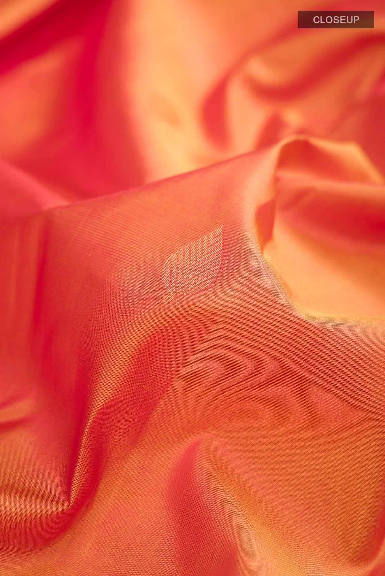 Orange Kanchipuram Silk Saree